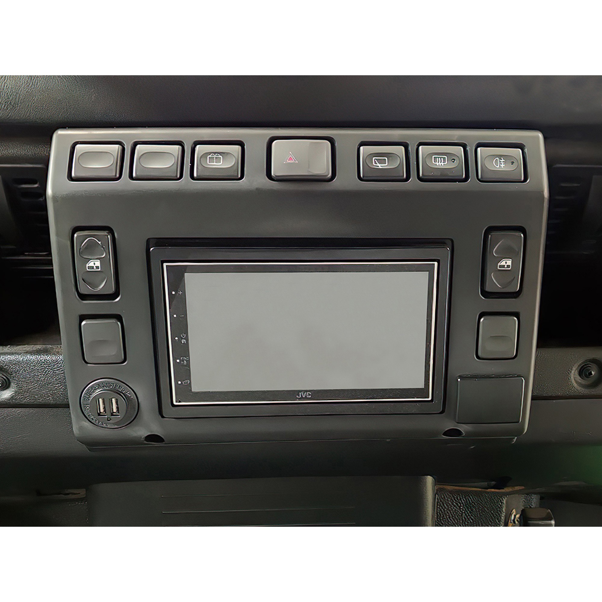 Black TD5 Double Din Console - Mud Stuff