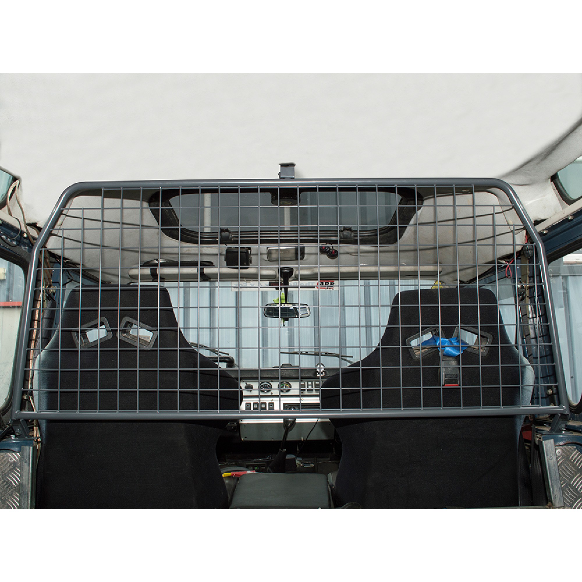 Dog Guard 90/110 from 1987 to 2006 Greymesh Type Half Height Series Vehicle Hardtop with Bulkhead