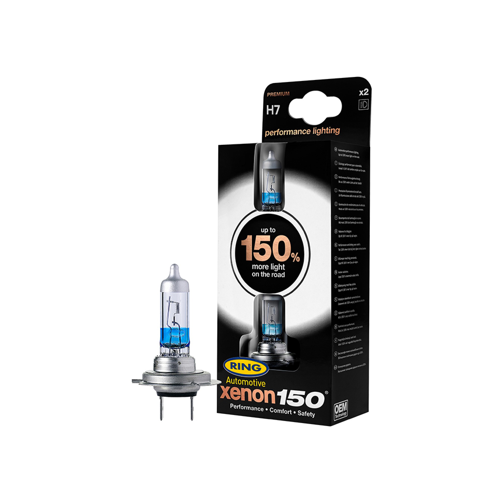 Xenon +130% H7 Halogen H/Lamp Bulb (Pair)