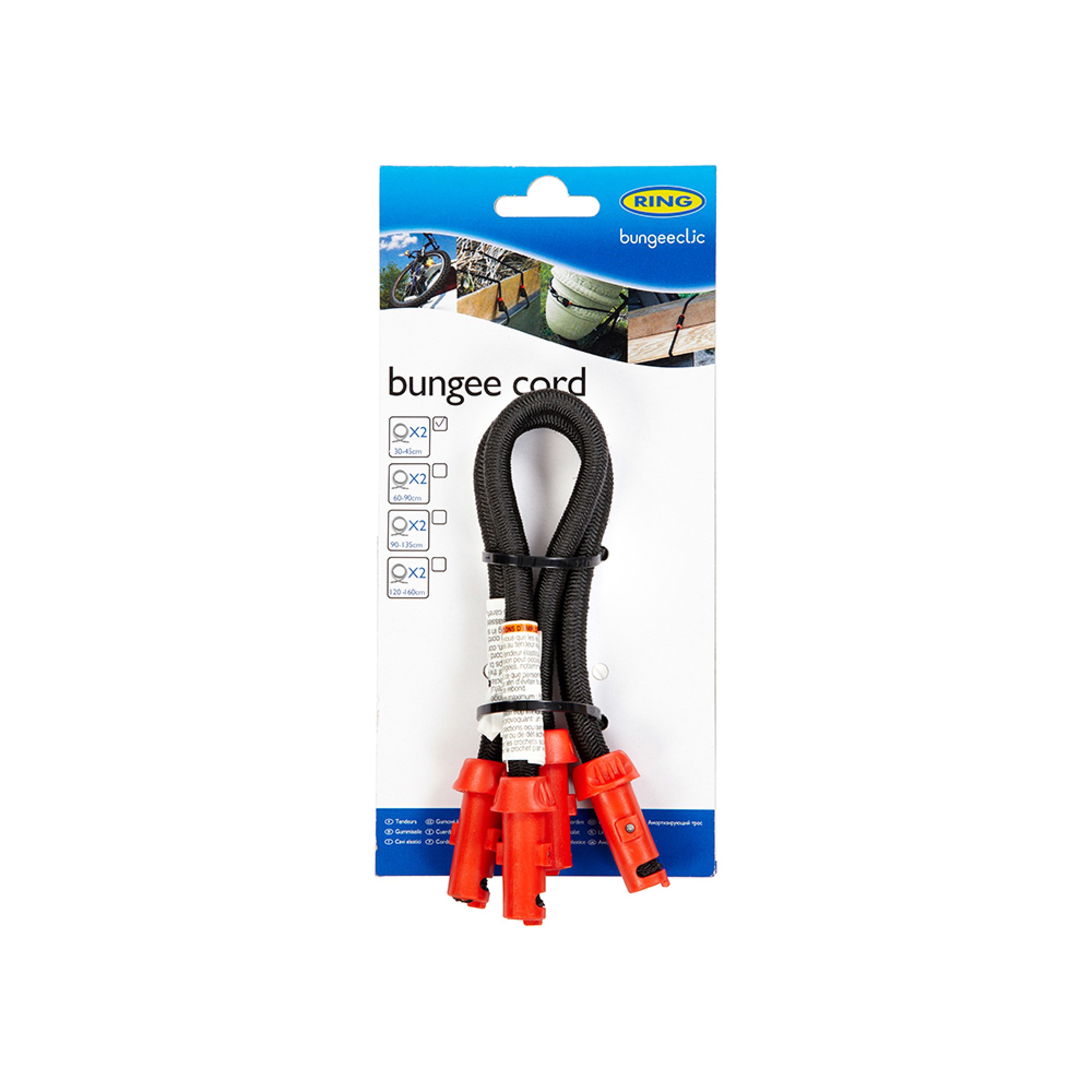 Bungee Clic 30cm Cords X2