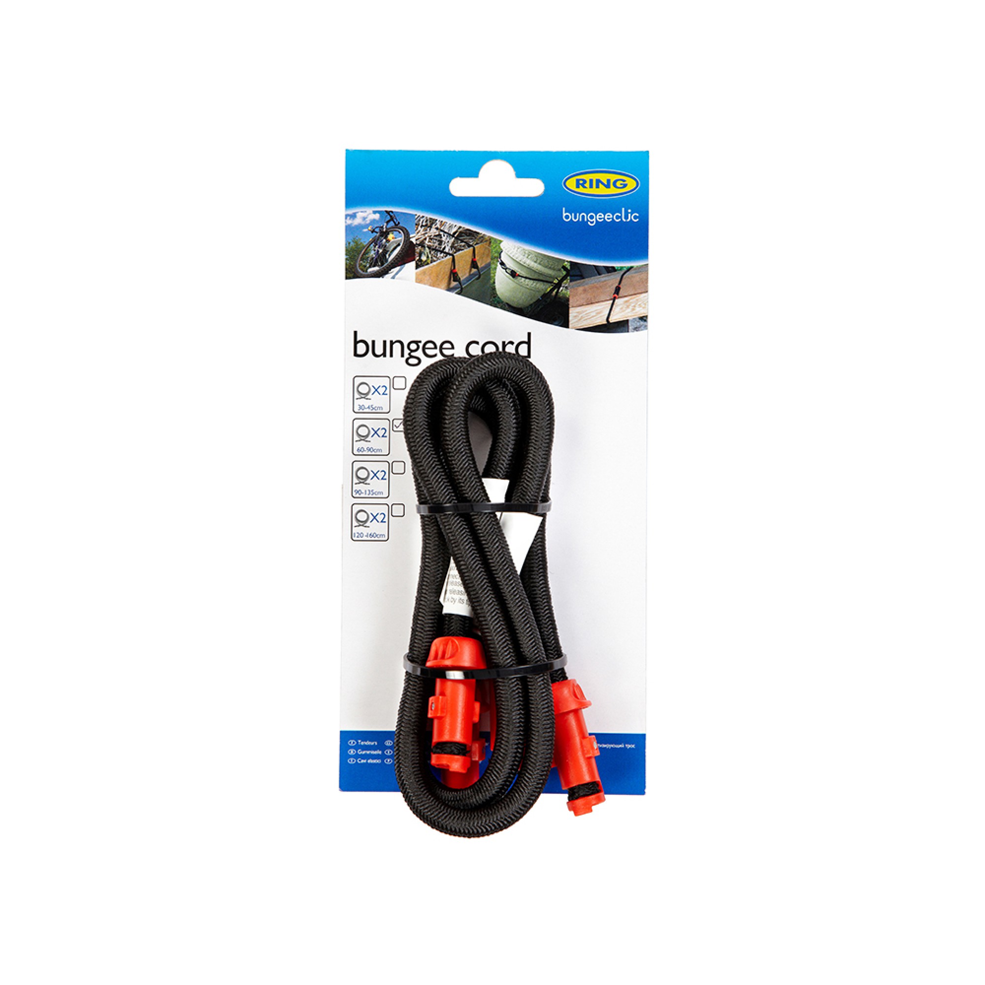 Bungee Clic 60cm Cords X2