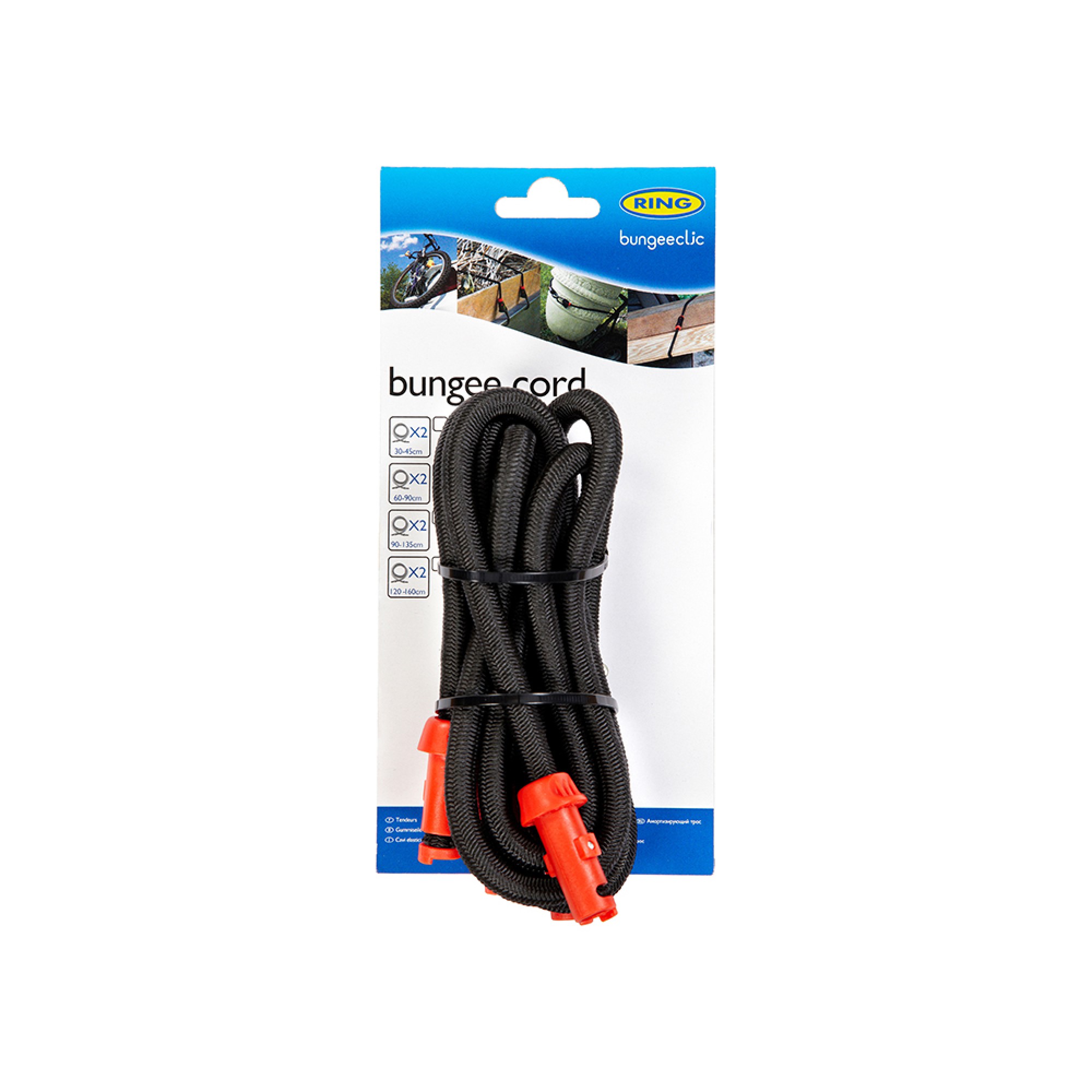 Bungee Clic 90cm Cords X2