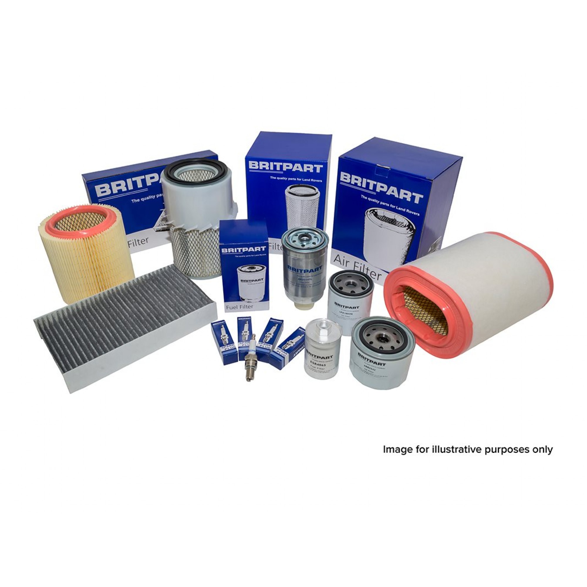 DA6091 - Britpart Service Kit R/R Evoque 2.2 Diesel without Pollution Sensor Kit Includes: Oil, Air, Cabin, Fuel Filter and Oil Drain Plug and Seal.