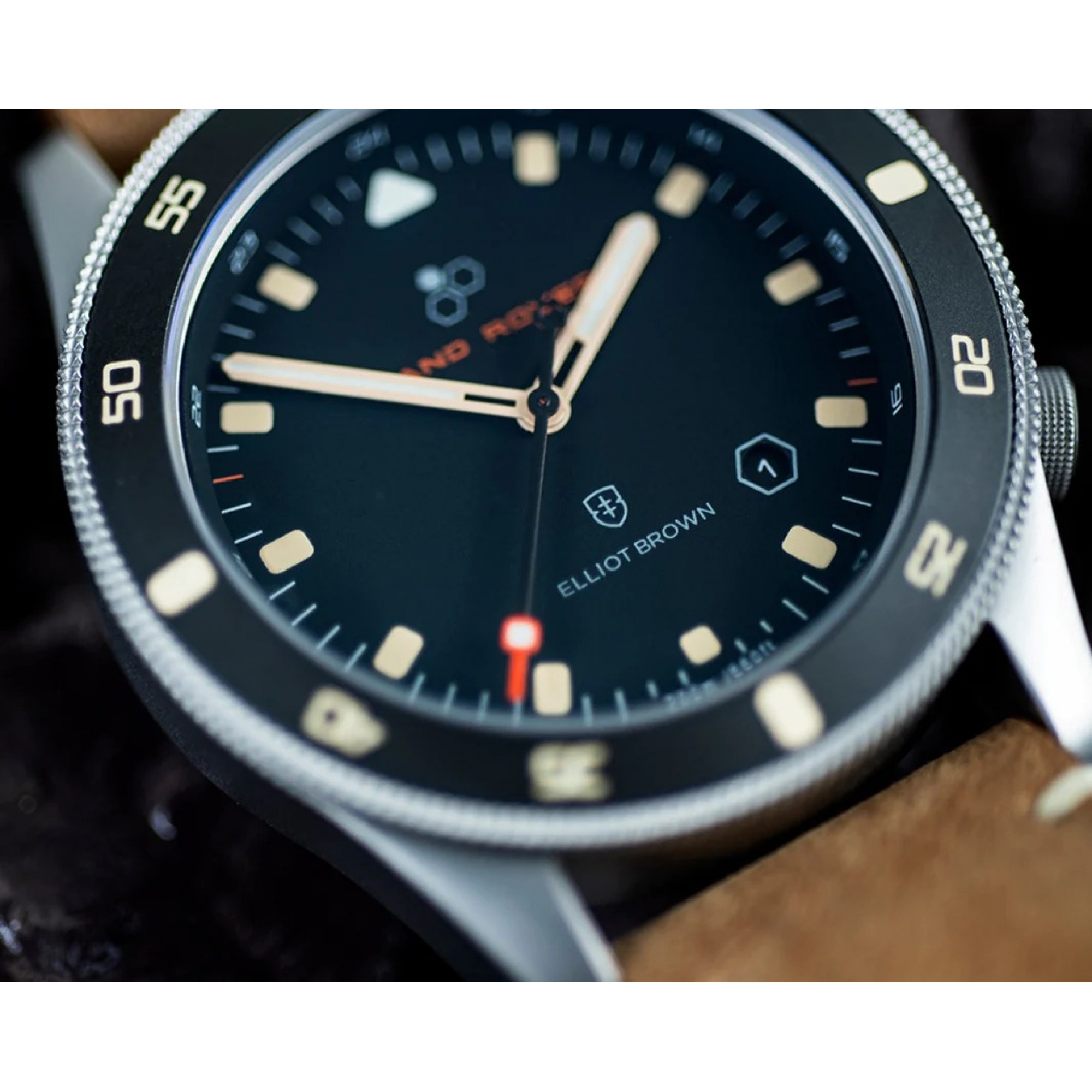Elliot Brown Land Rover Holton Watch - Classic/Desert Sand Sand/Steel, Leather Strap