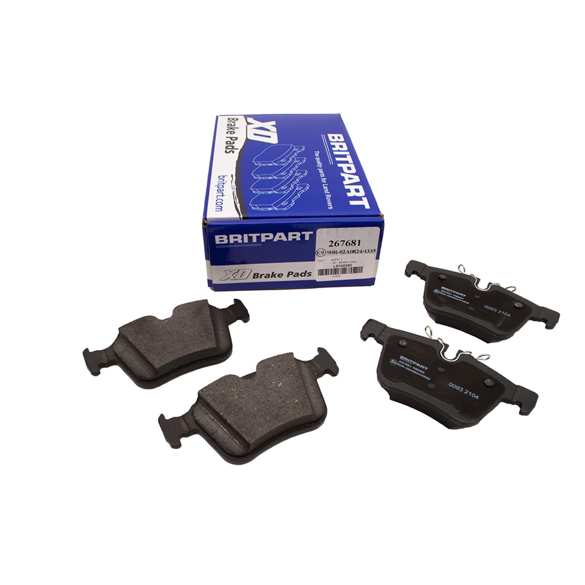 LR160580 - Rear Brake Pads Size 19 from Chassis MA000001