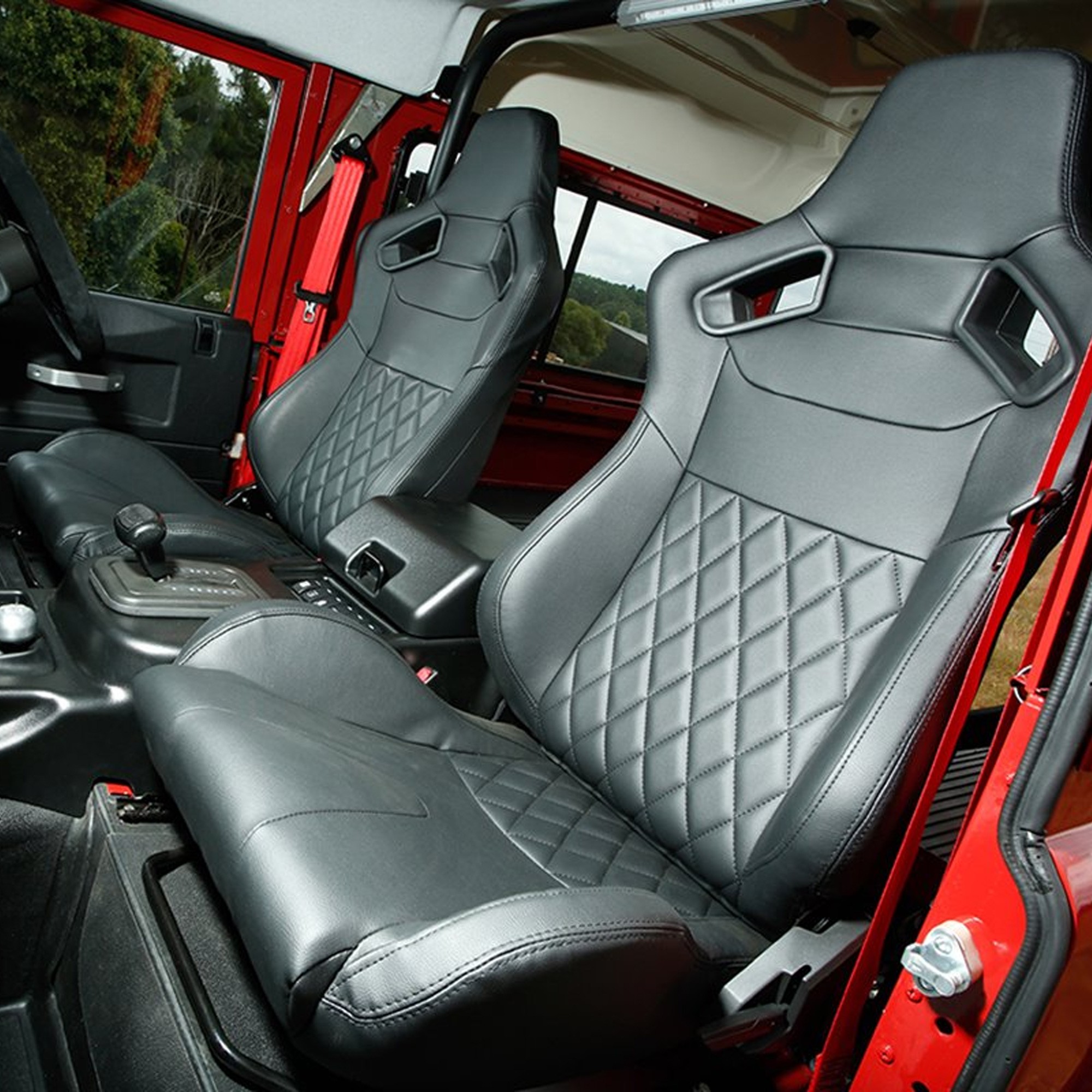 Diamond Pattern Sport Seats - Set Of 2 for Defender