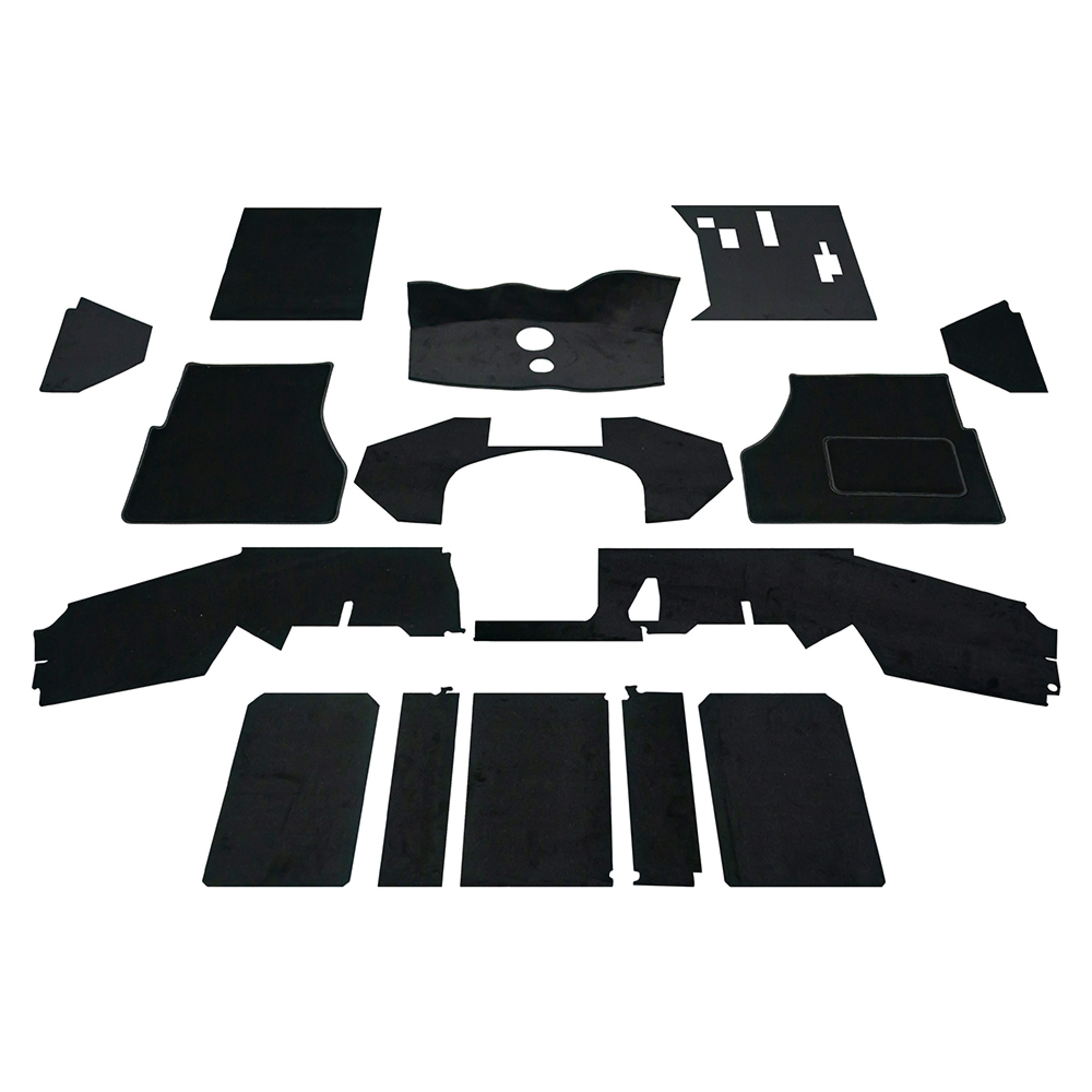 Front Carpet Set - Black for Defender upto 200TDI