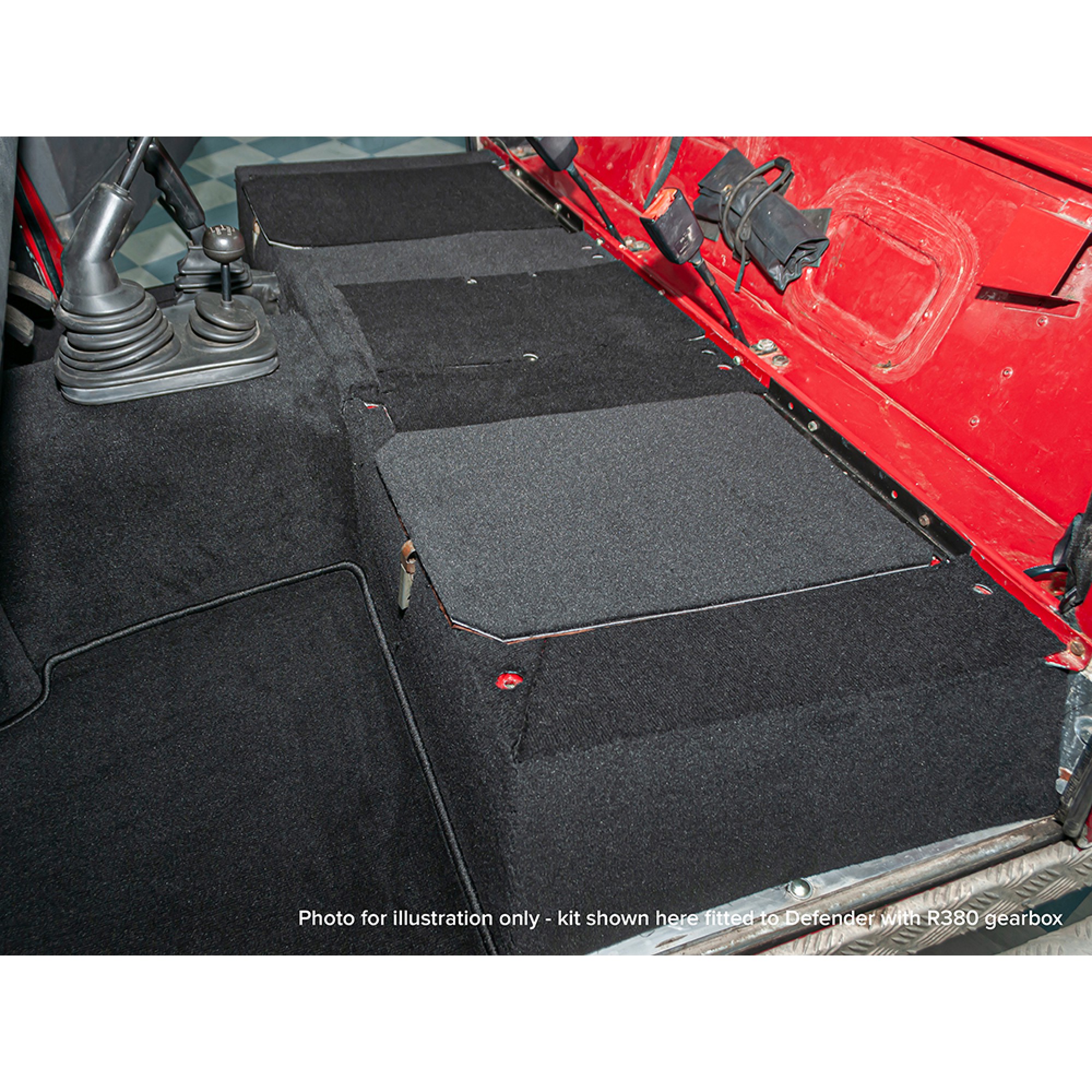Front Carpet Set - Black for Defender upto 200TDI