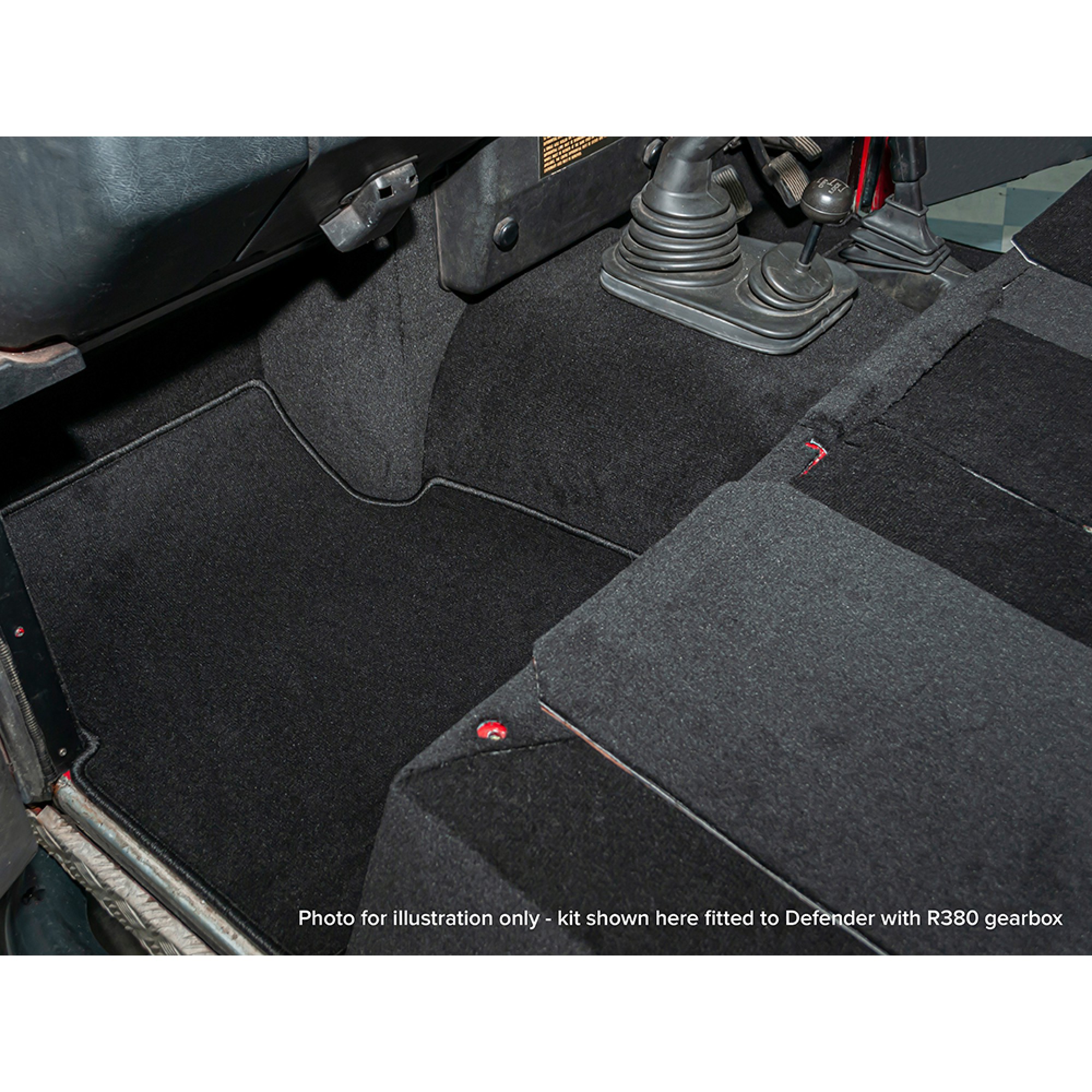 Front Carpet Set - Black for Defender upto 200TDI