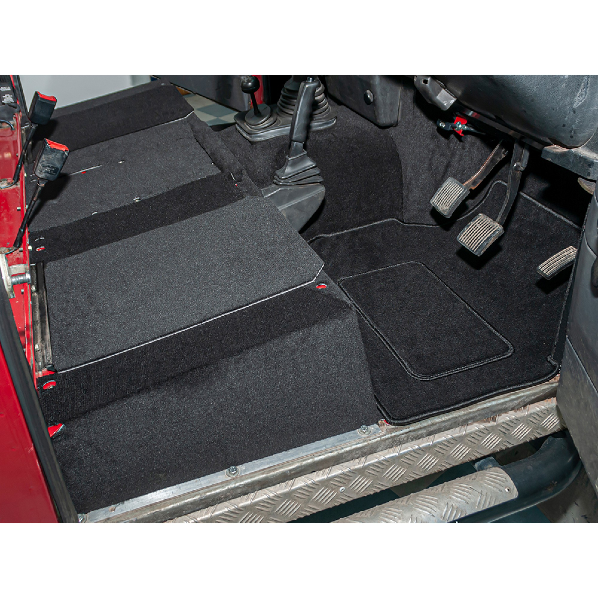 Front Carpet Set - Black for Defender 300TDI TD5