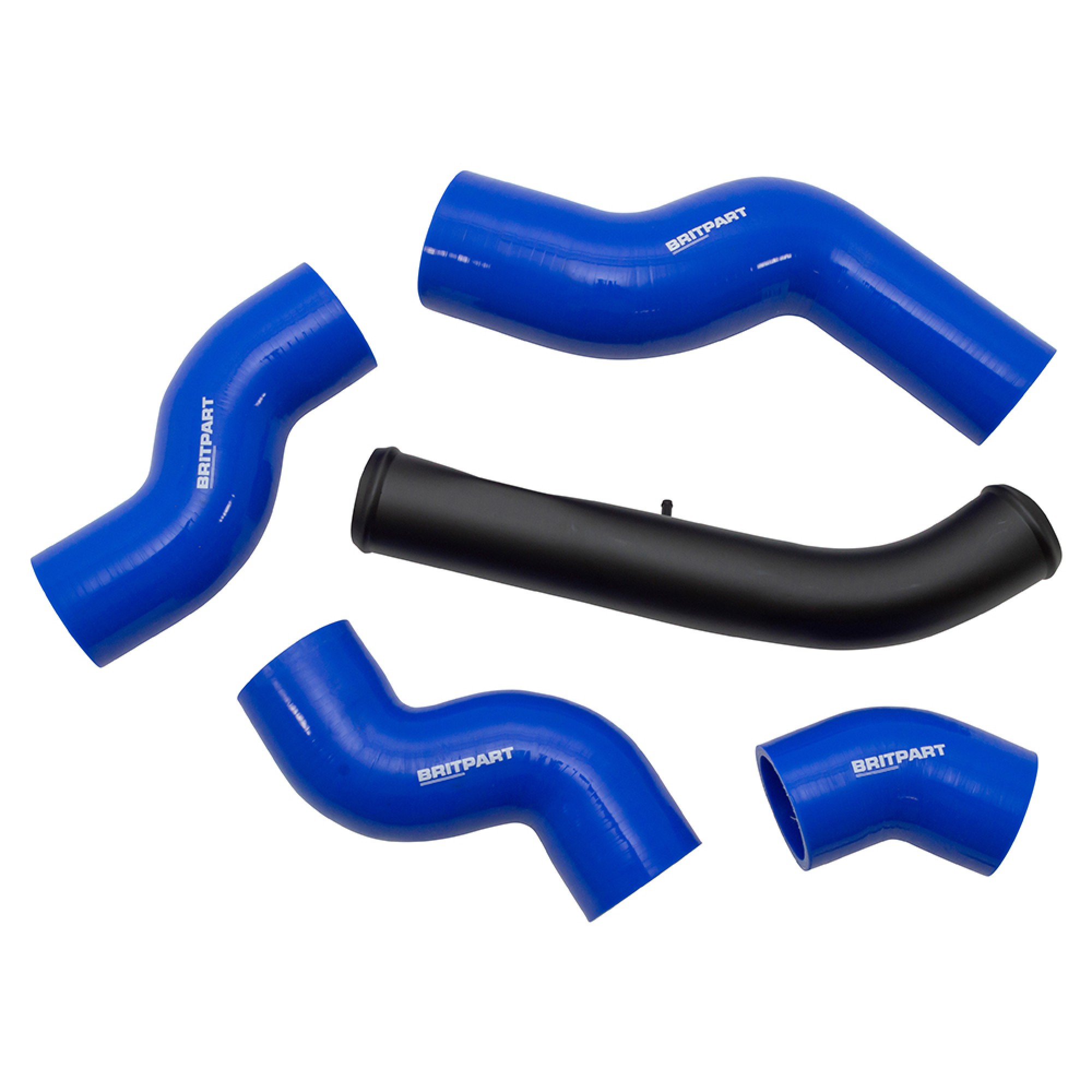 DA3177BCOM - D2 TD5 Silicone Intercooler Hose Kit with Pipe