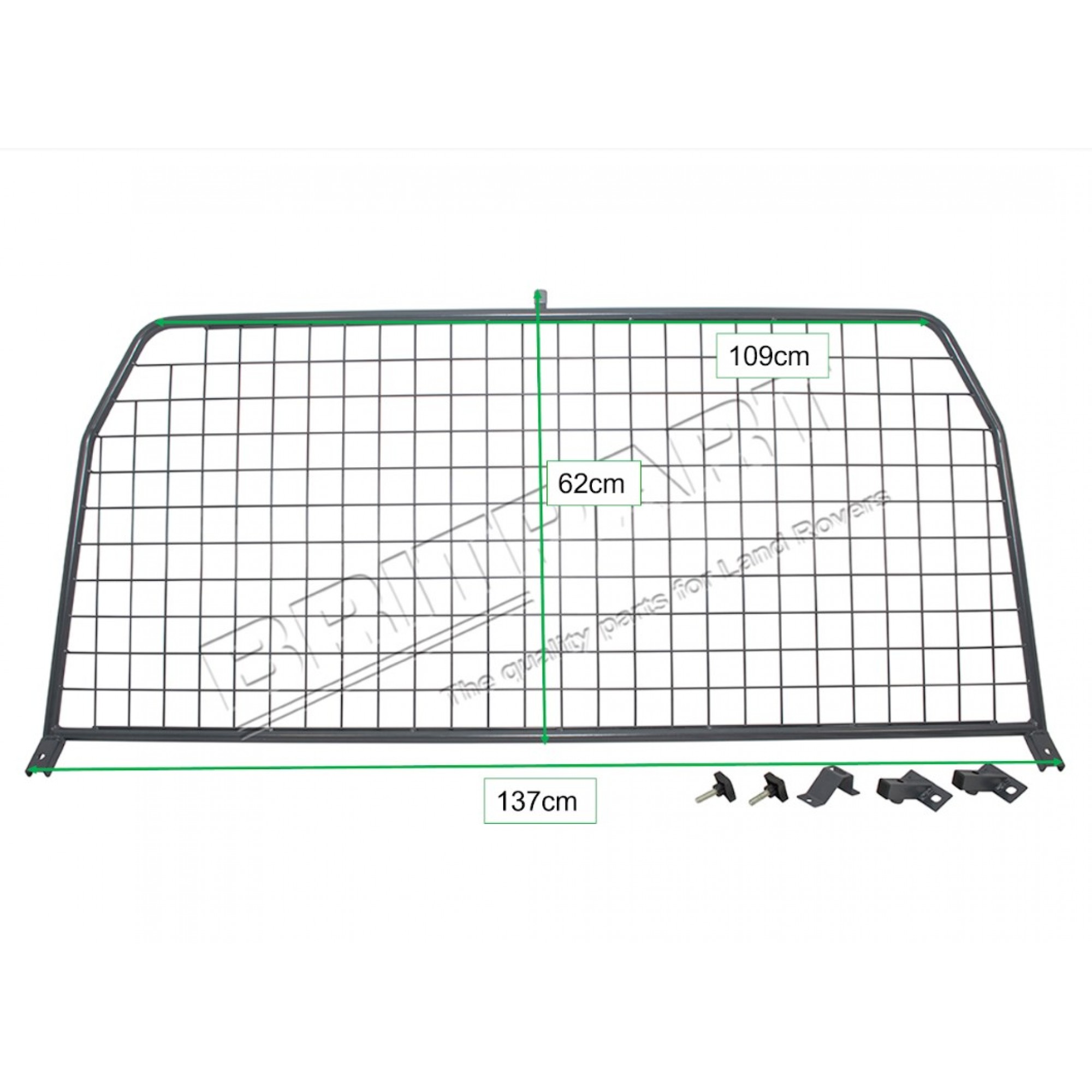 Dog Guard 90/110 from 1987 to 2006 Greymesh Type Half Height Series Vehicle Hardtop with Bulkhead