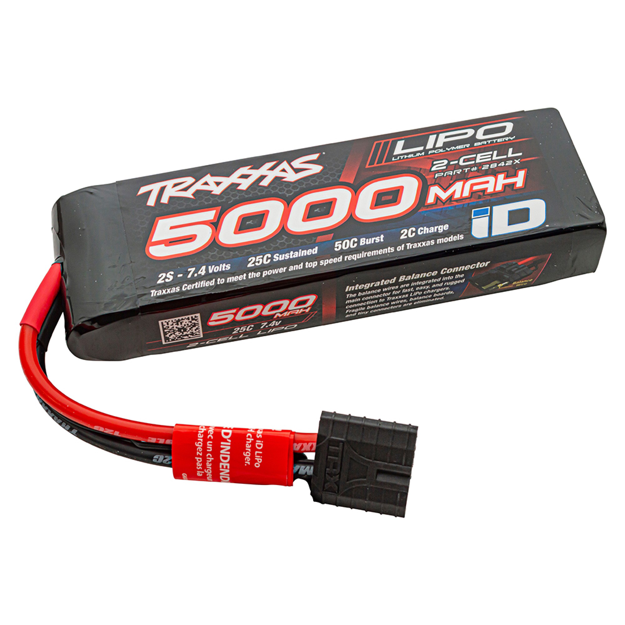 DA3650 - Traxxas 5000MAH 7.4V 2-CELL 25C Lipo Battery