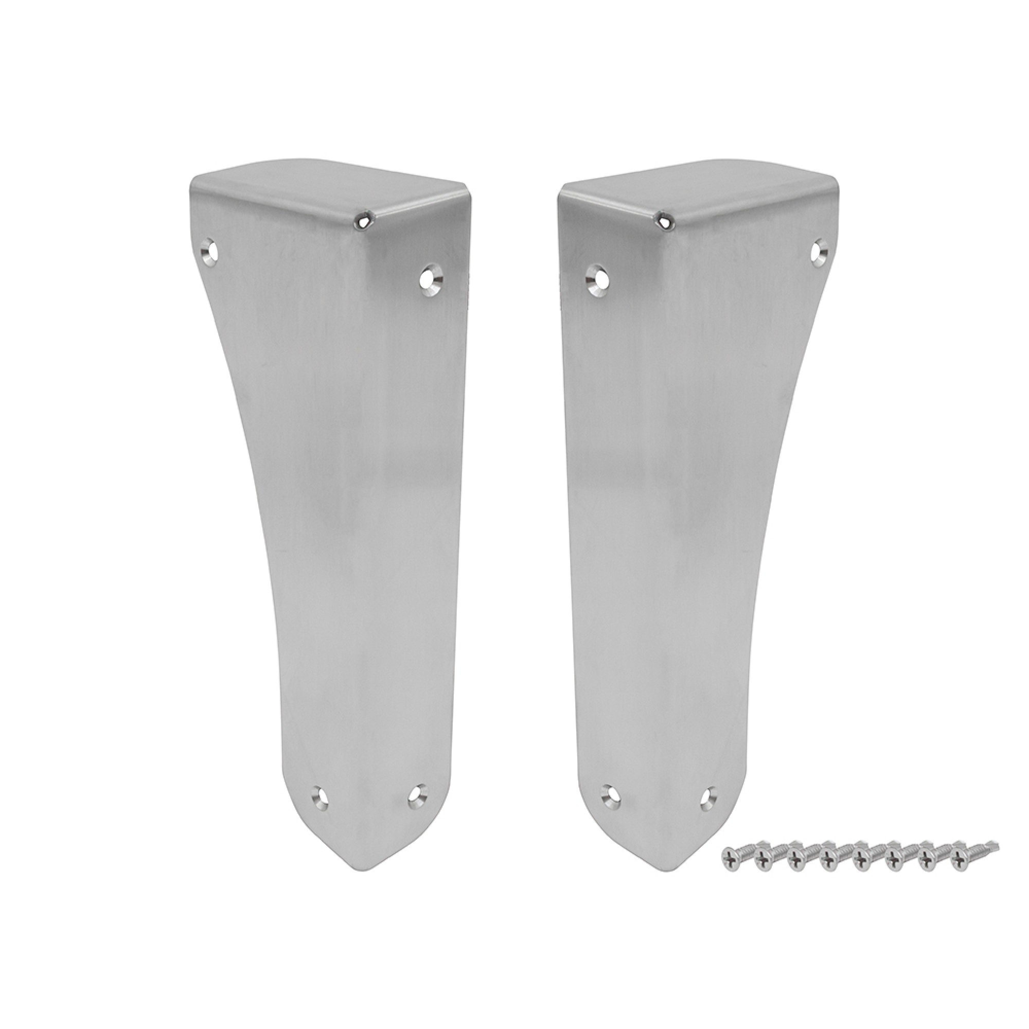 Brushed Stainless Defender Seat Box Corner Protectors