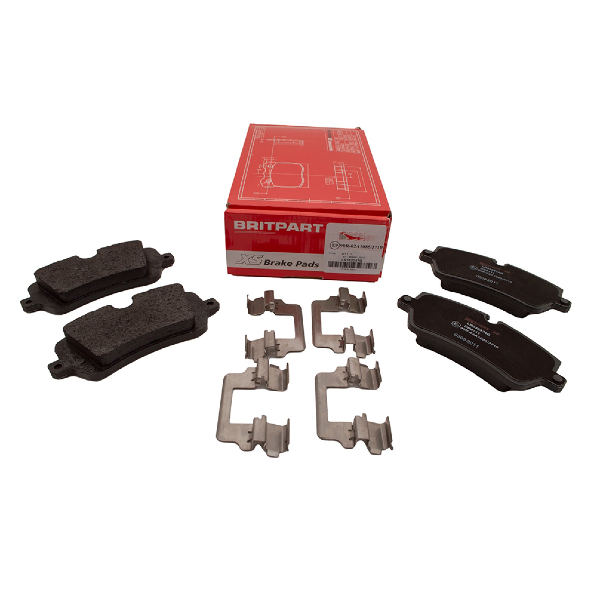 LR162047G - Britpart Xs Black Rear Brake Pads from Chassis MA452334