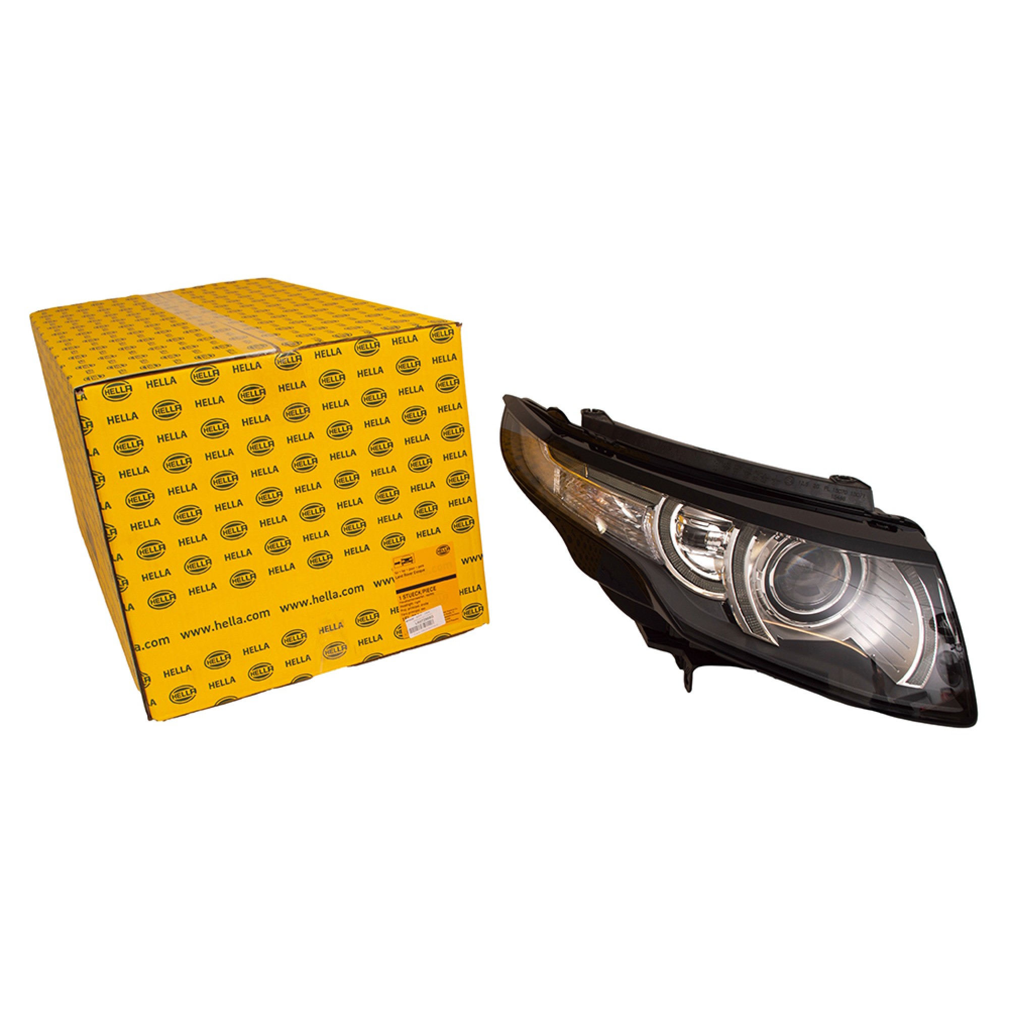 LR072968G - LHD Hella RH Headlamp with Adaptive Bi Xenon