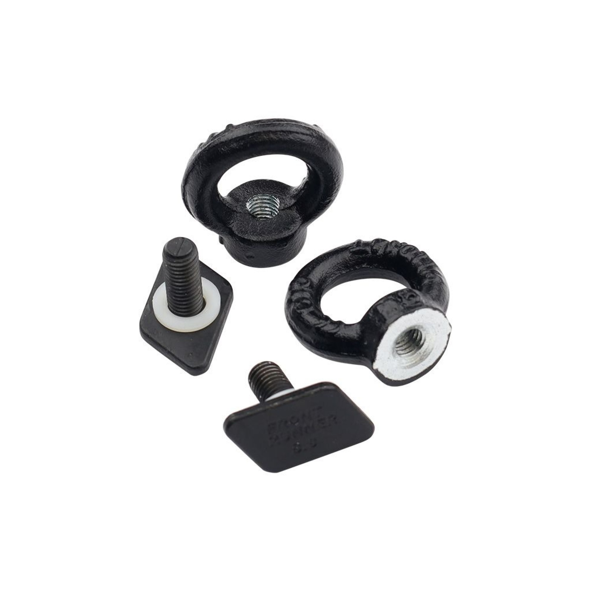 Front Runner Black Tie Down Rings/Eye Bolts for Tracks