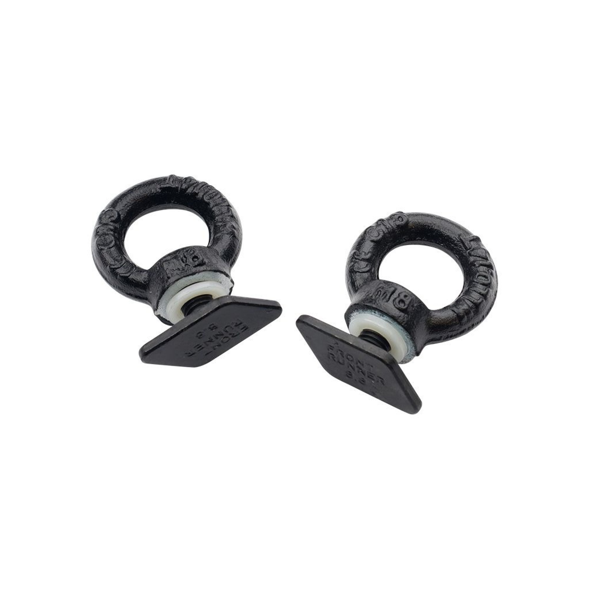 Front Runner Black Tie Down Rings/Eye Bolts for Tracks
