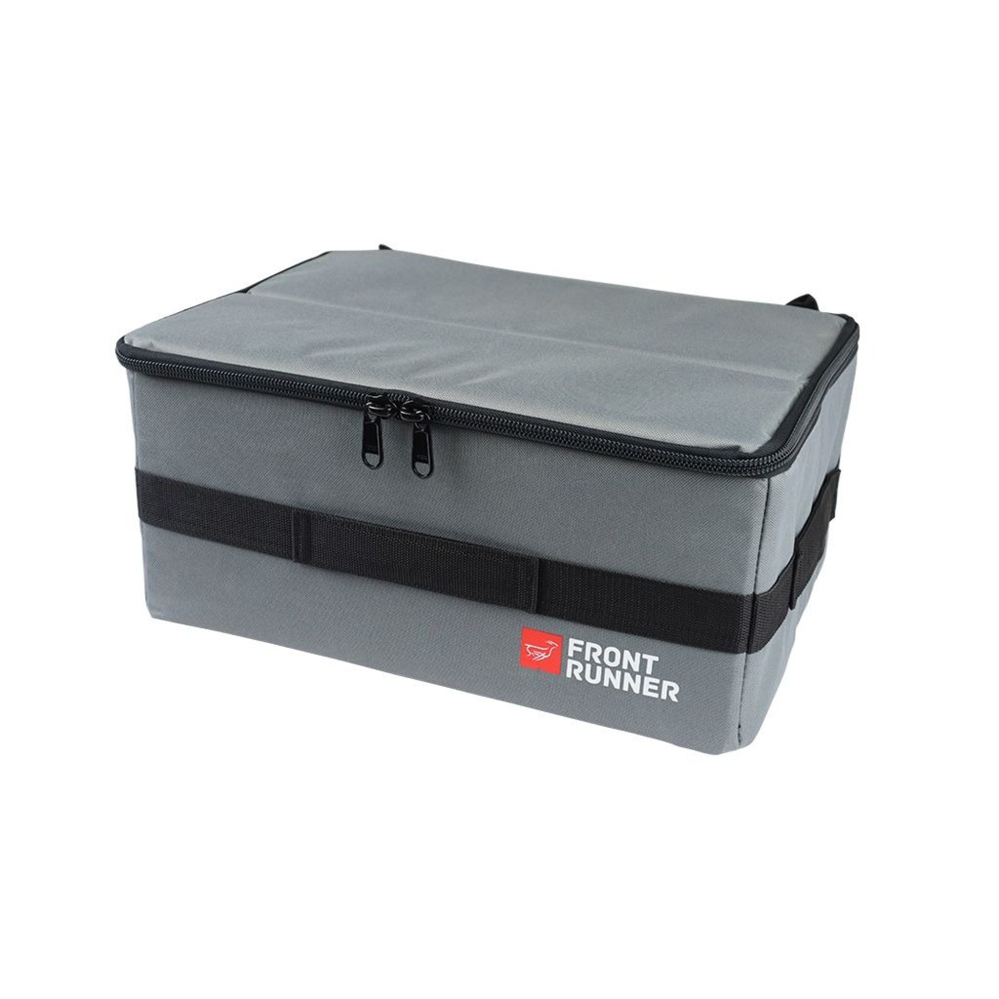 Front Runner Flat Pack Canvas Box Consists Of: 1 x Flat Pack, 2 x Mesh Storage Pockets 1 x Zippered, Water-repellant Storage Pocket, 1 x Vinyl-lined Moveable Divider, 1 x Exterior Clear Vinyl Label Pocket, 4 x Two-sided Content ID Cards.