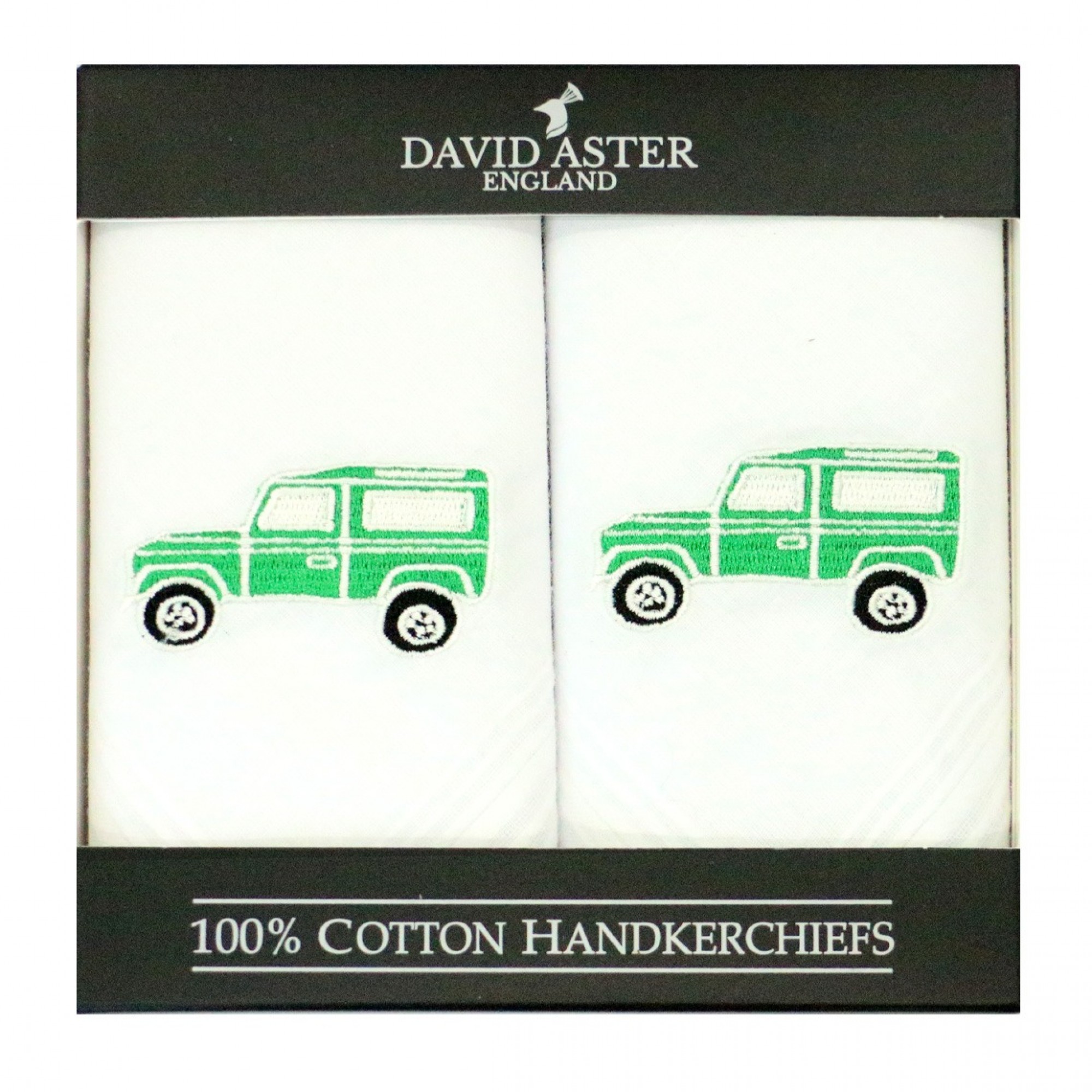 Embroidered Handkerchiefs - Green Ninety Station Wagon - JC126