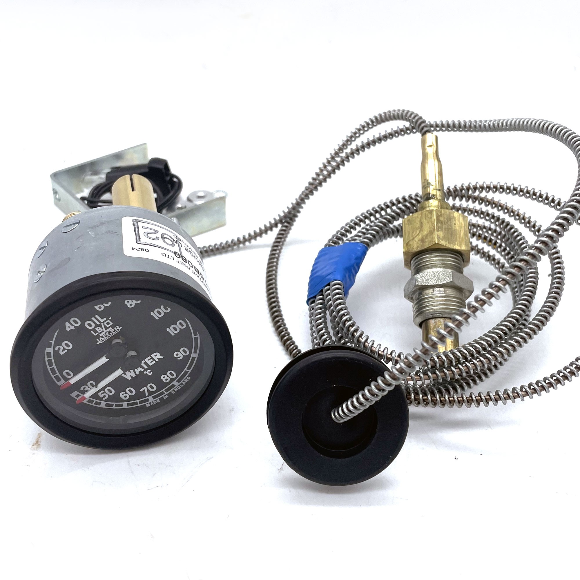 Combined Oil and Water Temperature Gauge. Capillary Type with Instructions. See JC841 and JC840 Fittings for Oil Gauge