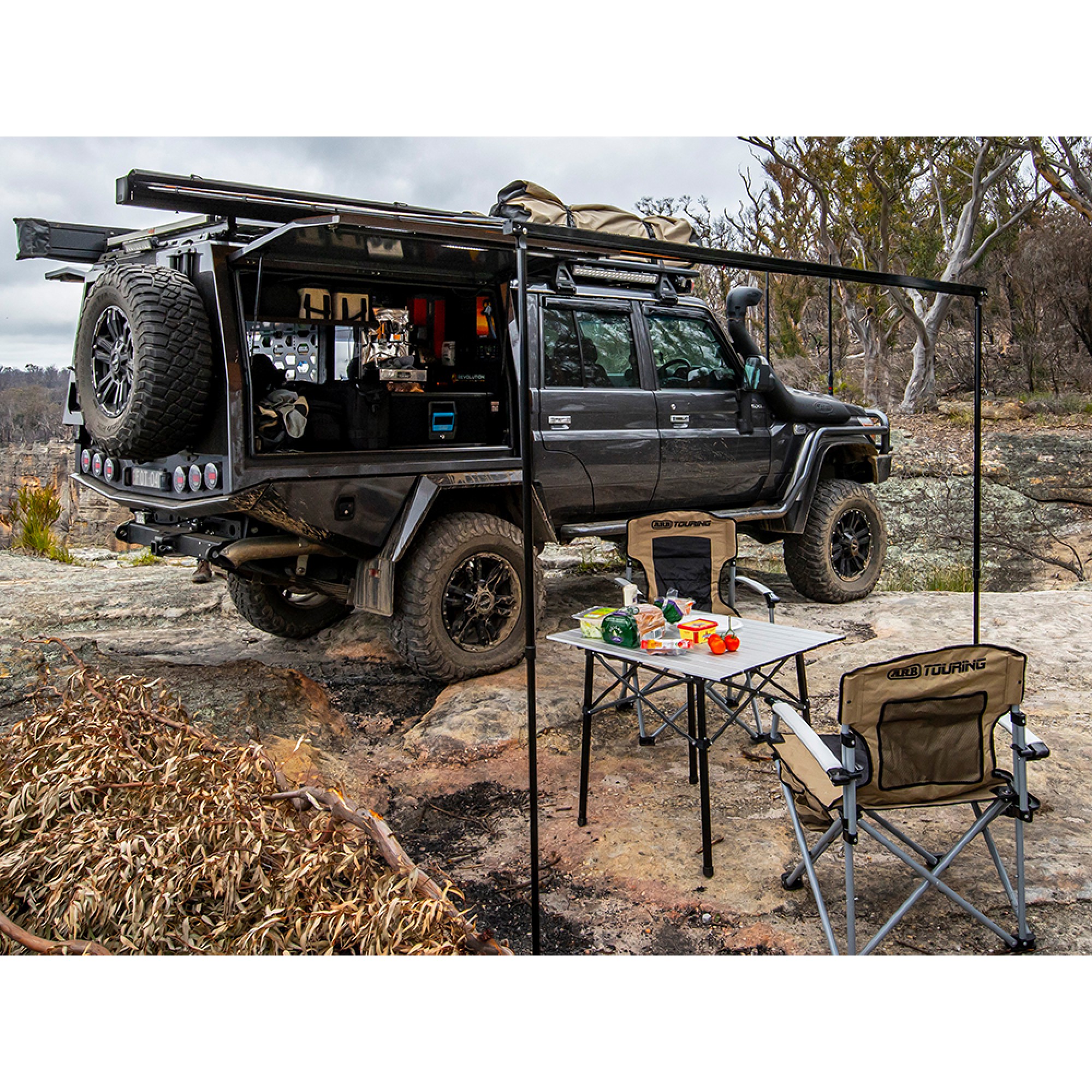 ARB Black Aluminium Awning W/Light 2500X2500
