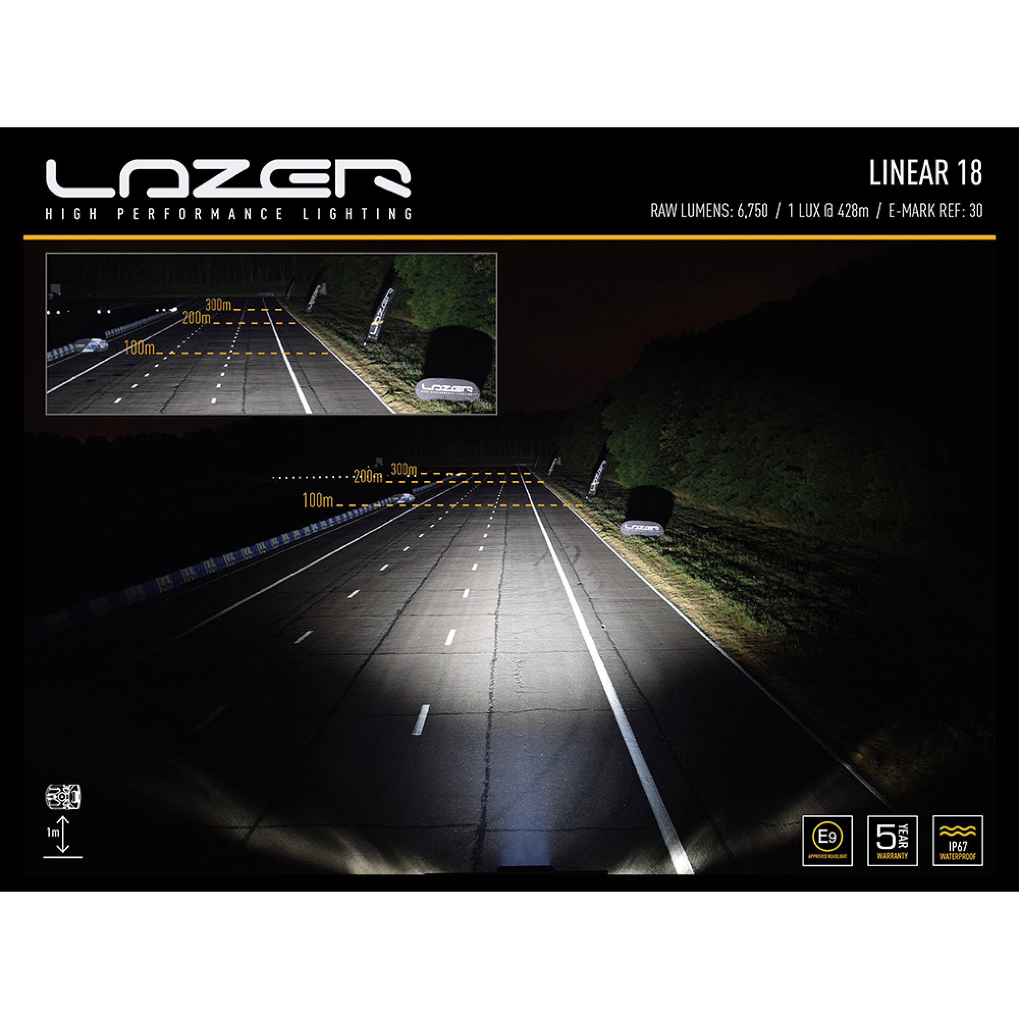 Linear 18 Led Driving Light