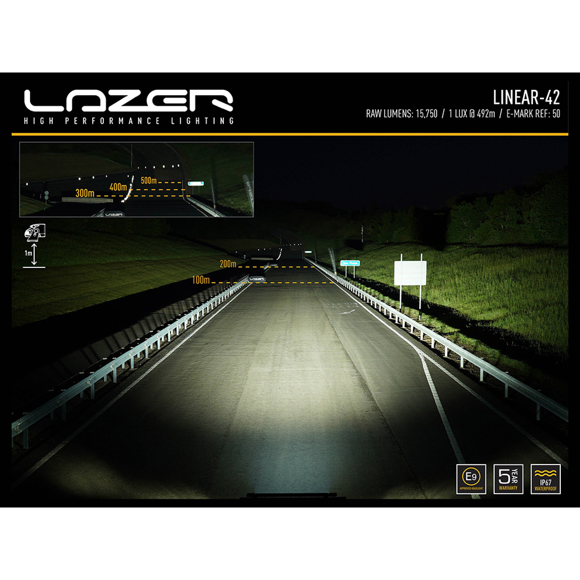 Linear 42 Led Driving Light