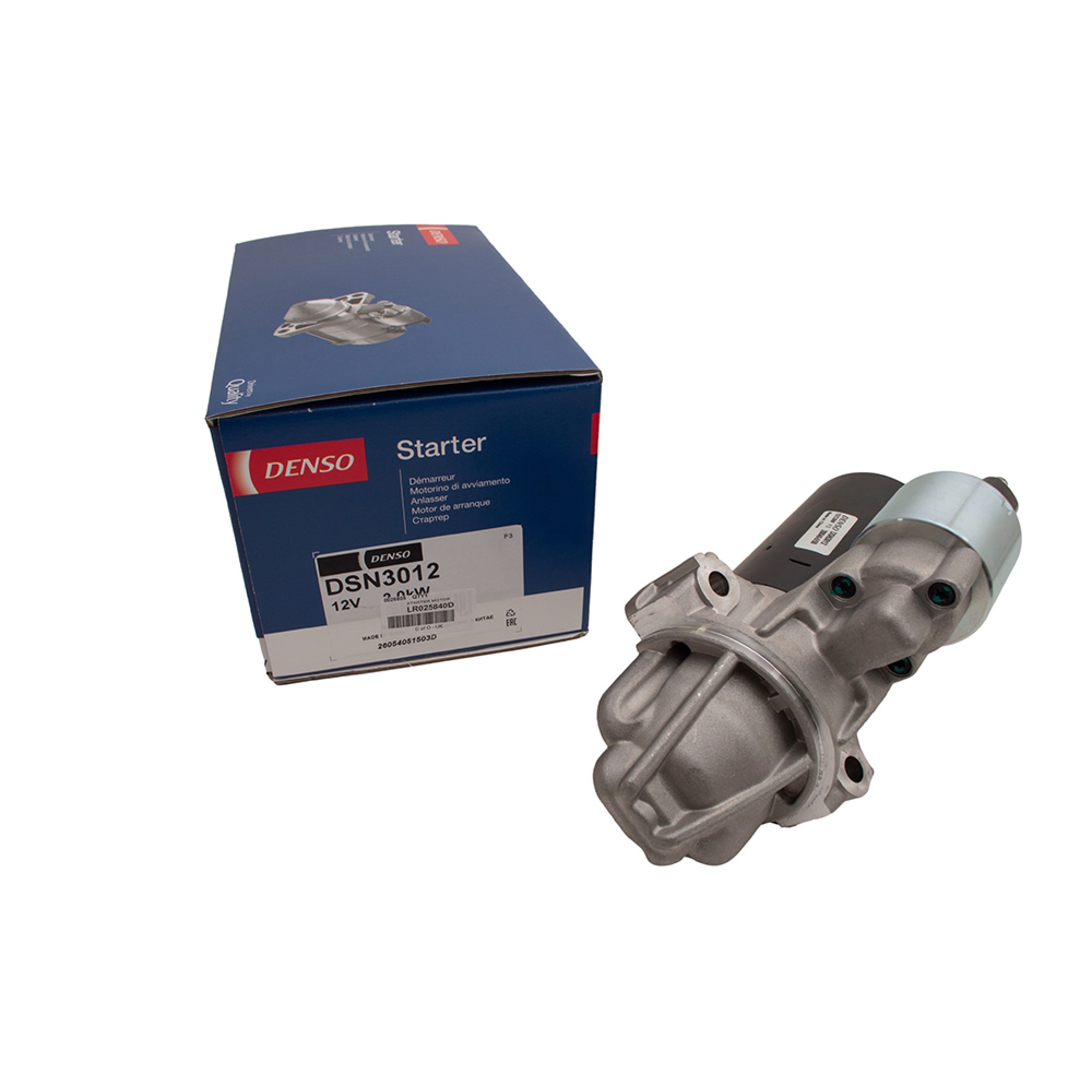 LR025840D - Denso Starter Motor Defender Puma 2.4 and 2.2 and Evoque 2.2