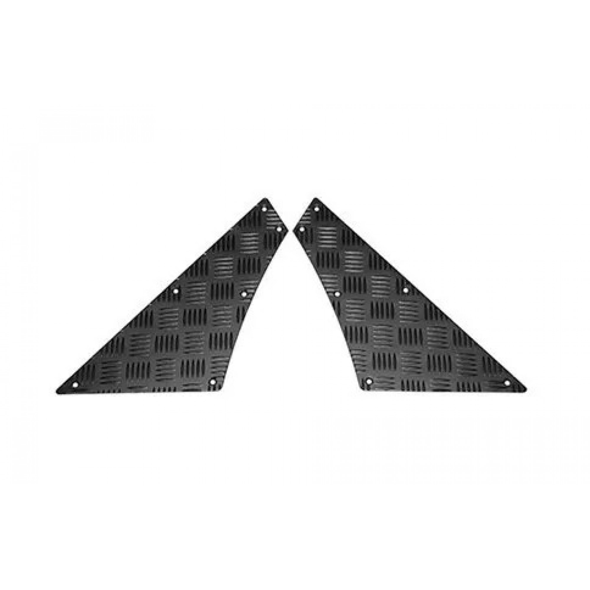 RQKIT01-110/U - Chequer Plate Kit 2mm Rear Quadrants in Silver Rear Of Side Door 110 Station Wagon Per Pair with Fittings