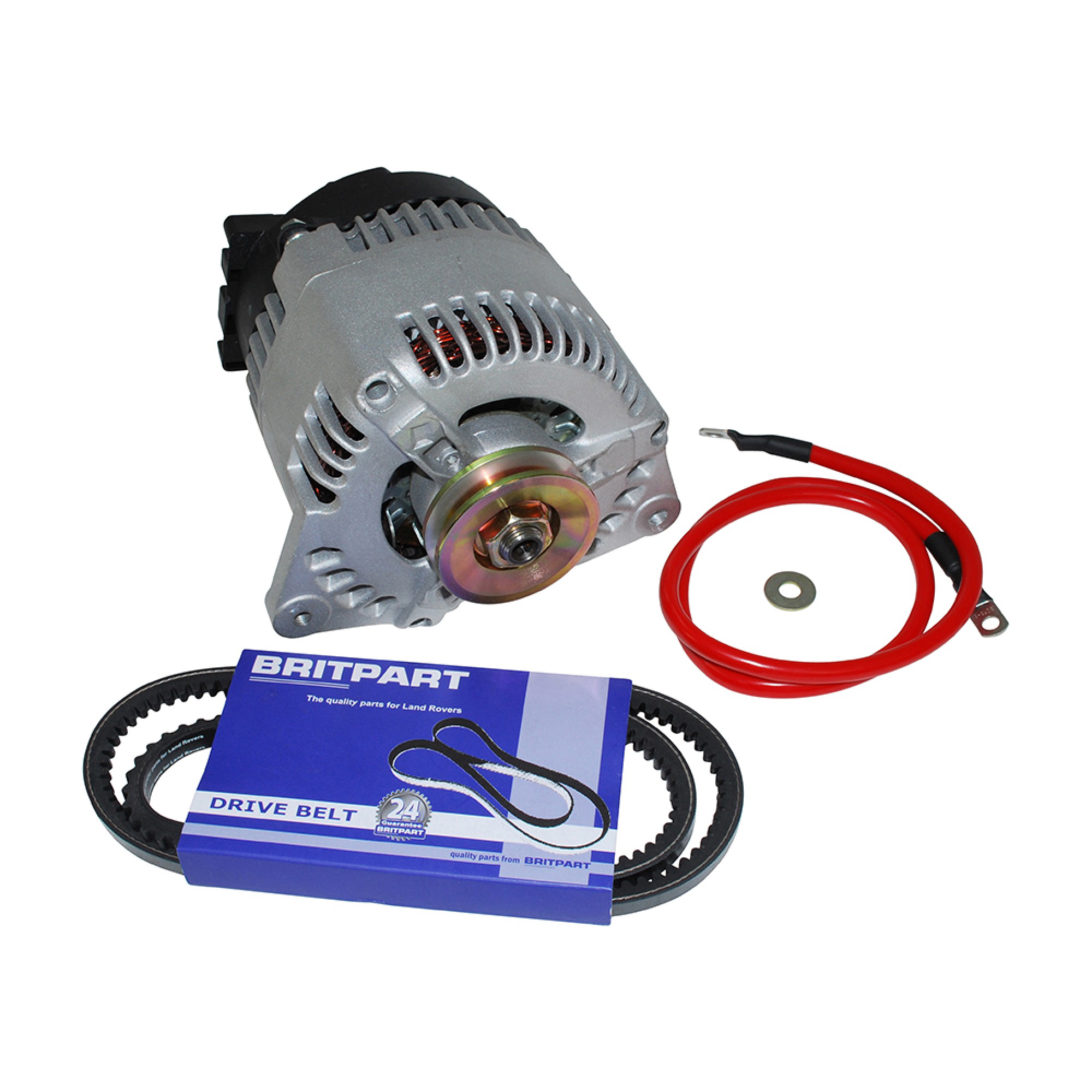 DA1195 - Defender 200TDI Alternator Upgrade Kit from 45A to 120A Includes Uprated Cable