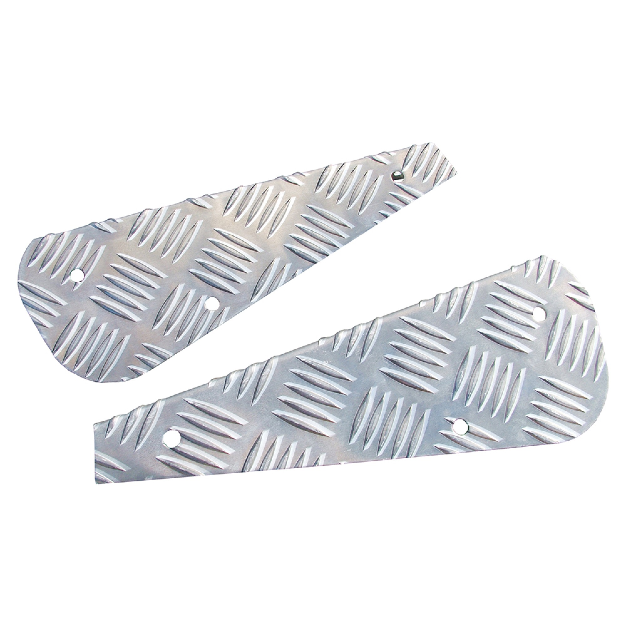 DA2060 - Mud Flap Brackets Pair in 2mm Chequer Plate