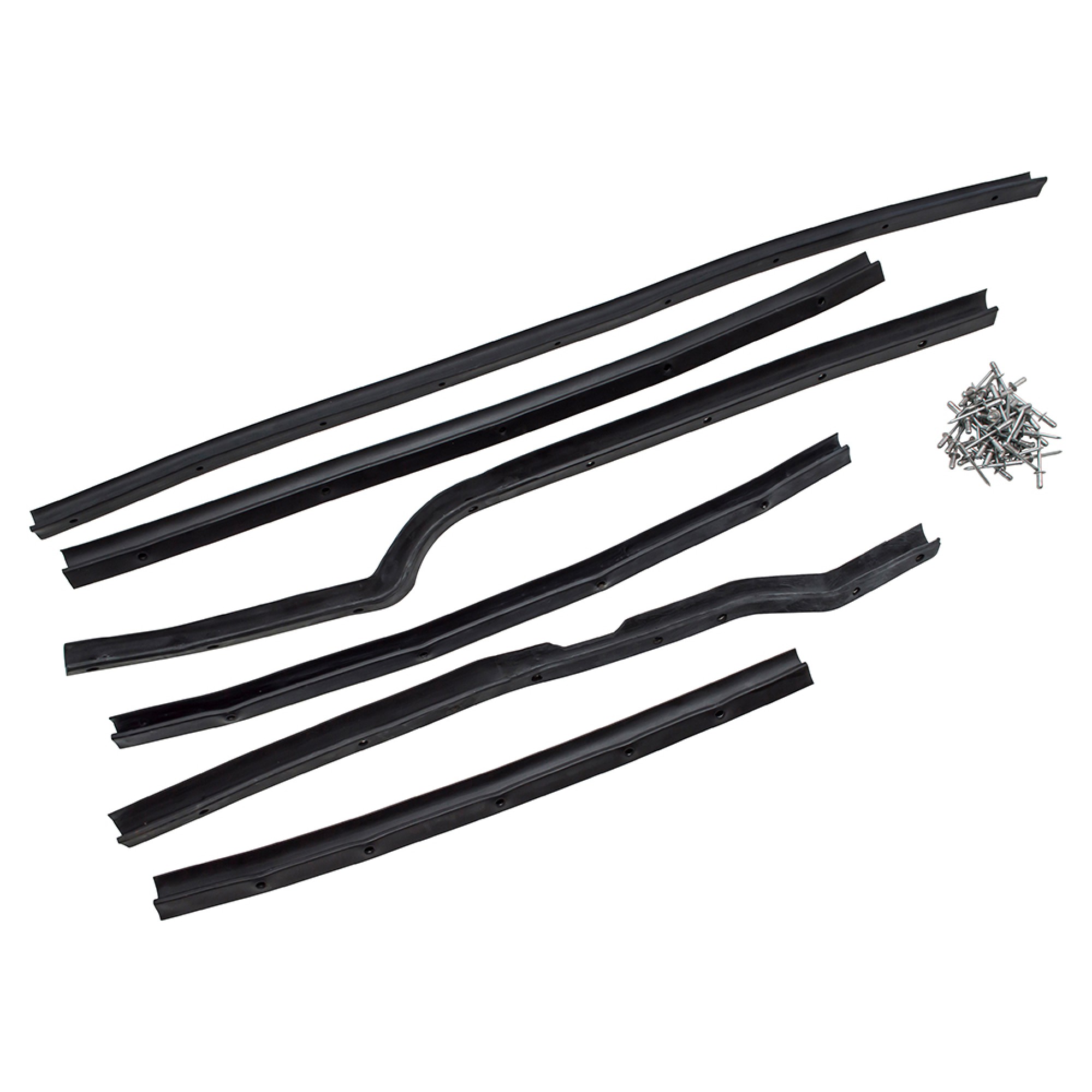 Britpart Front Door Seal Kit For Land Rover Series - Right Hand Side With Rivets - L81494