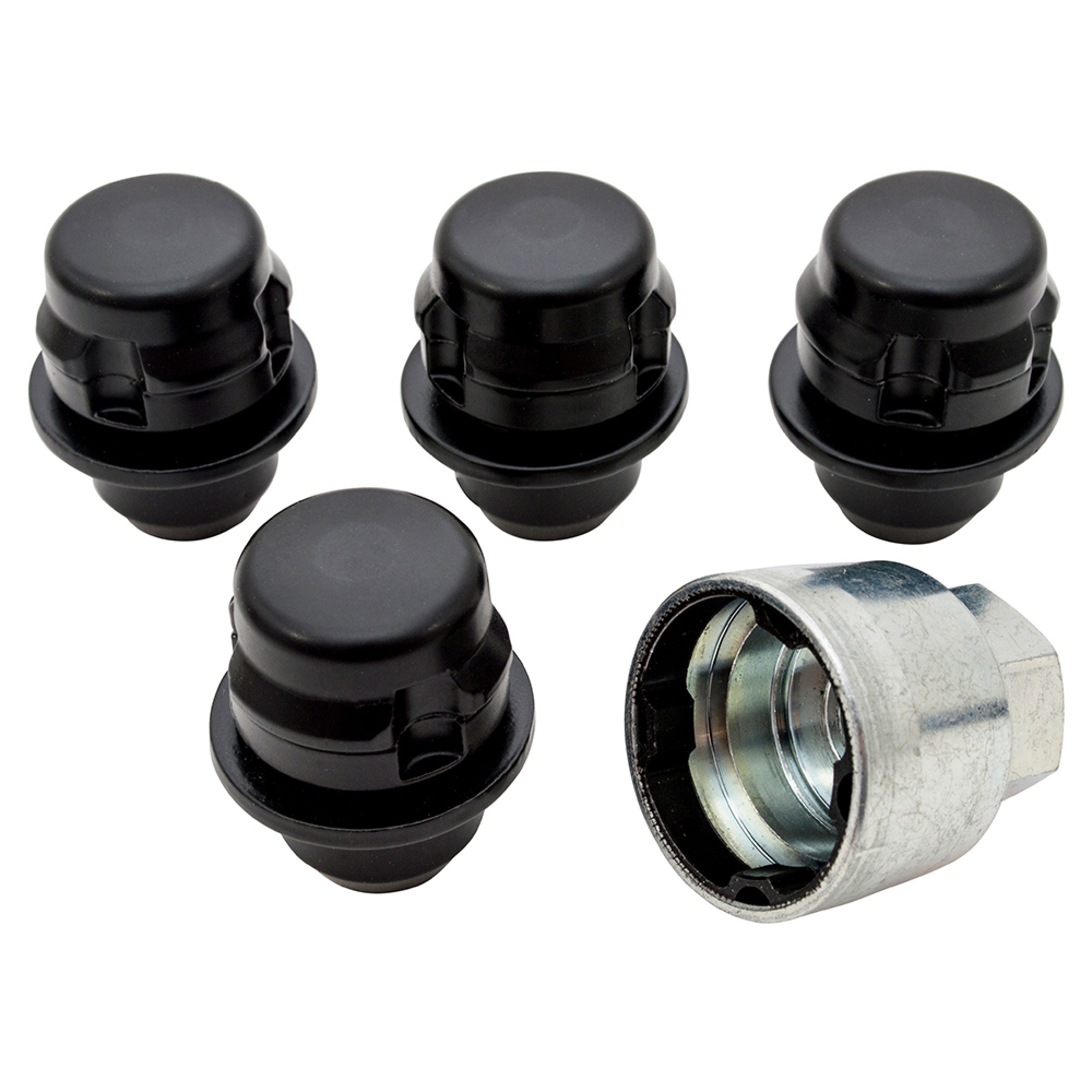 Locking Wheel Nut Kit Satin Black DISCOVERY3 4 Range Rover