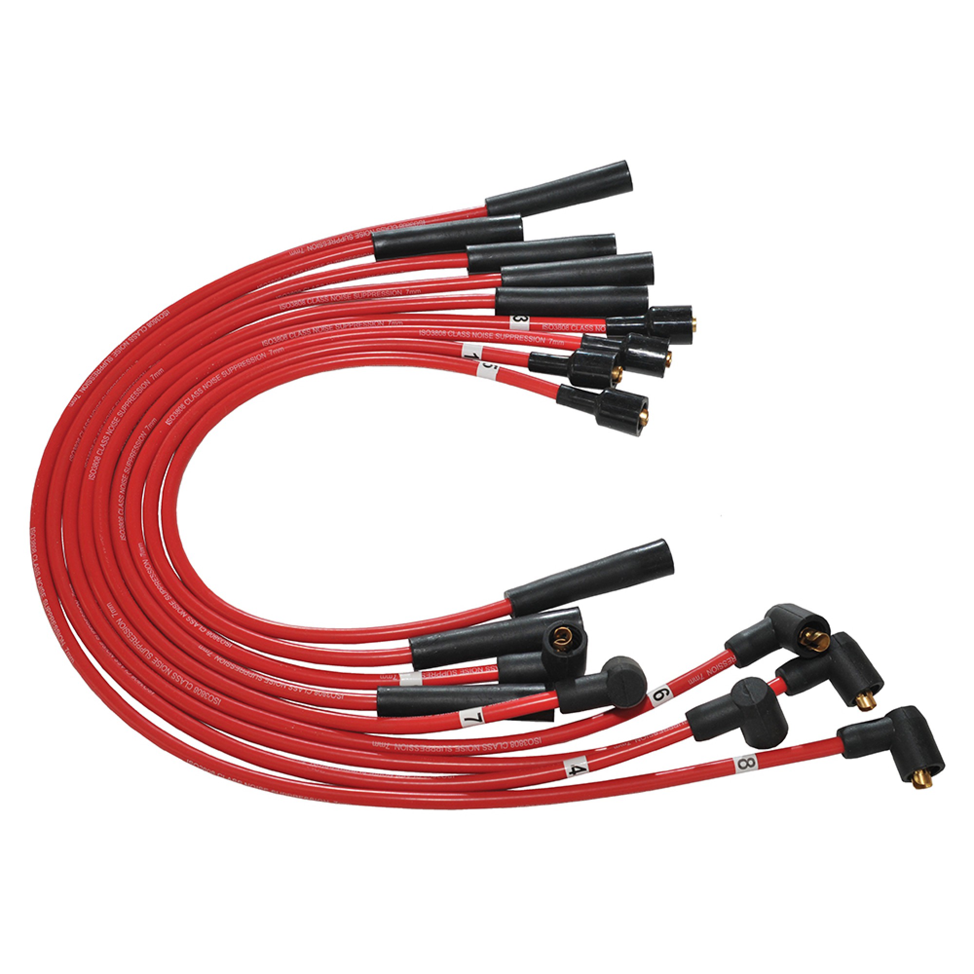 Ignition Lead Set Red Silicon 90 D1 and Range Rover Classic 3.5 V8 Carb and EFI Inc King Lead
