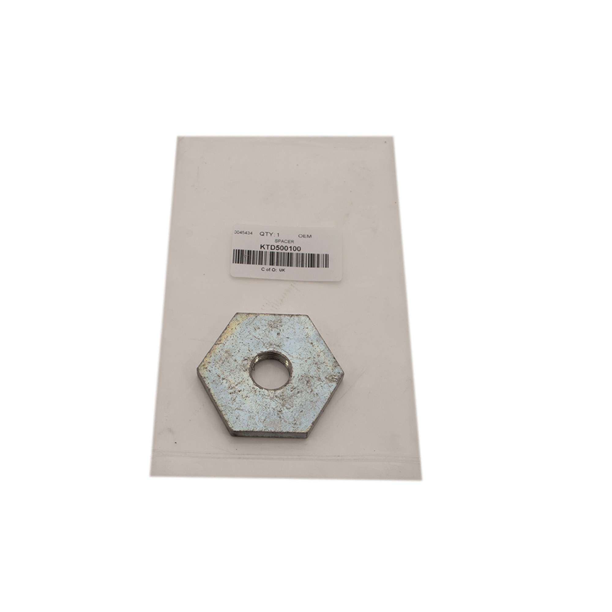 KTD500100 - Spacer Washer for Spare Wheel Hexagonal Type 90-110.