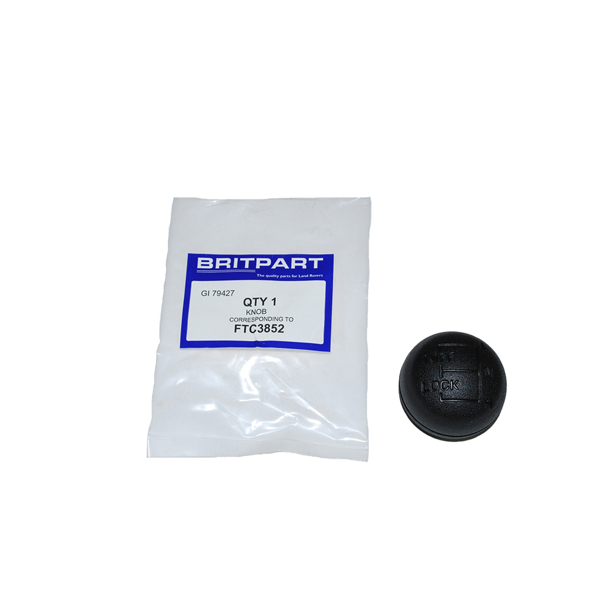 FTC3852 - Knob for Transfer Lever 90-110 5 Speed 1984-1994.