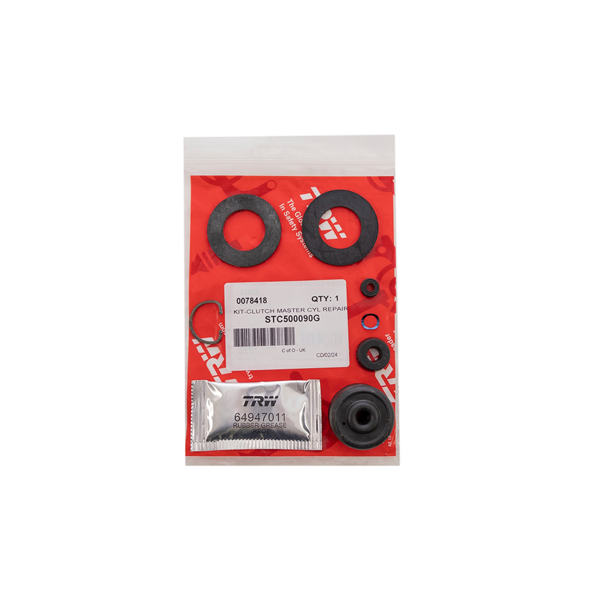 STC500090G - Trw - Brake and Clutch Master Cylinder Repair Kit CV Type 1958 Onwards