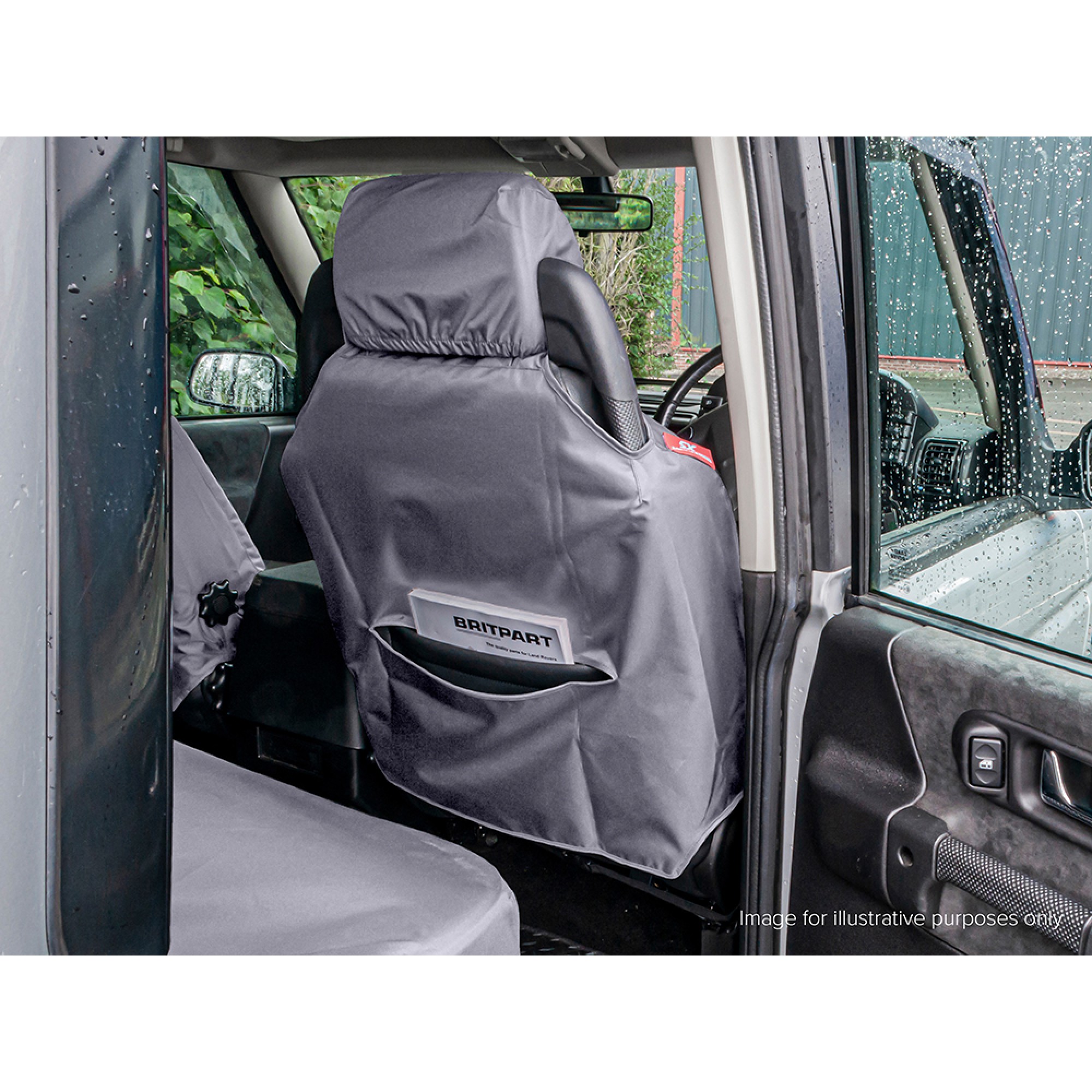 Grey Waterproof Seat Covers Front
