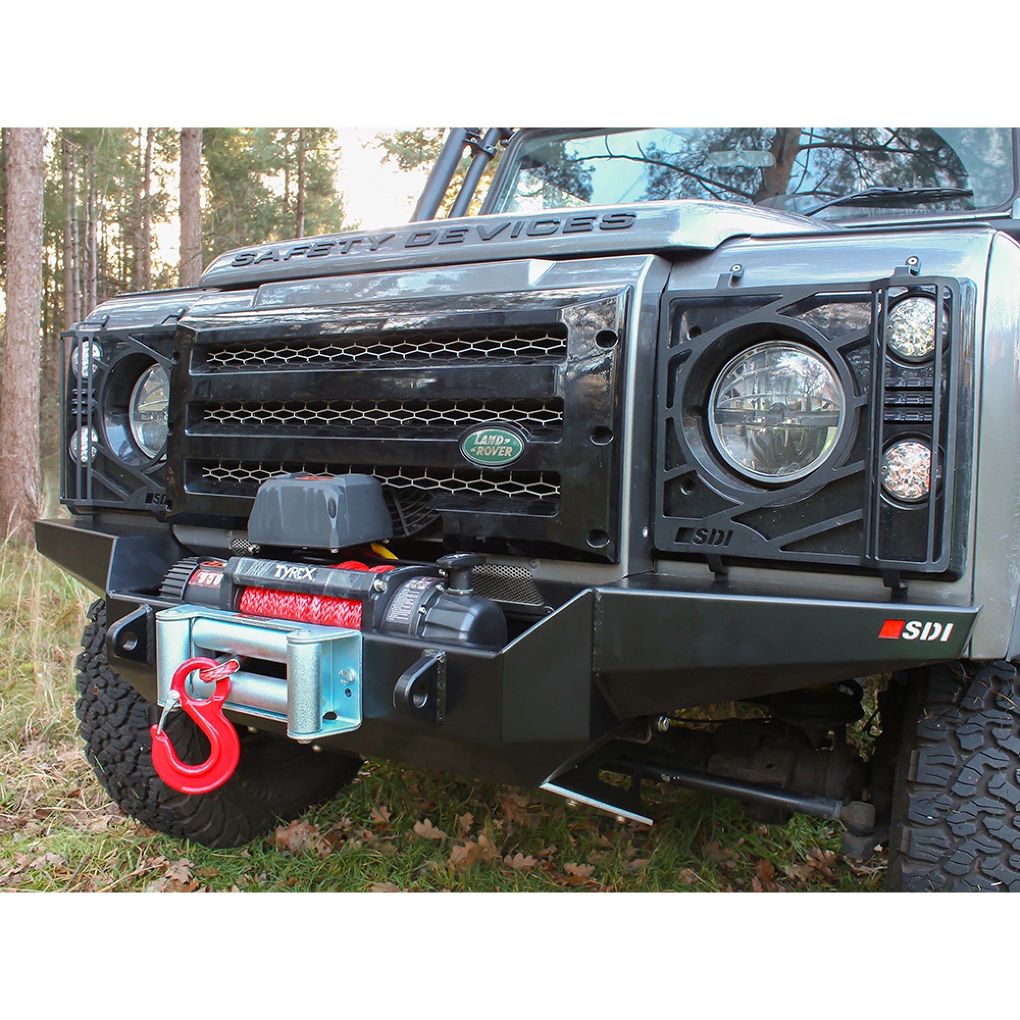 Safety Devices Winch Bumper for Defender 90/110 (1983-16)
