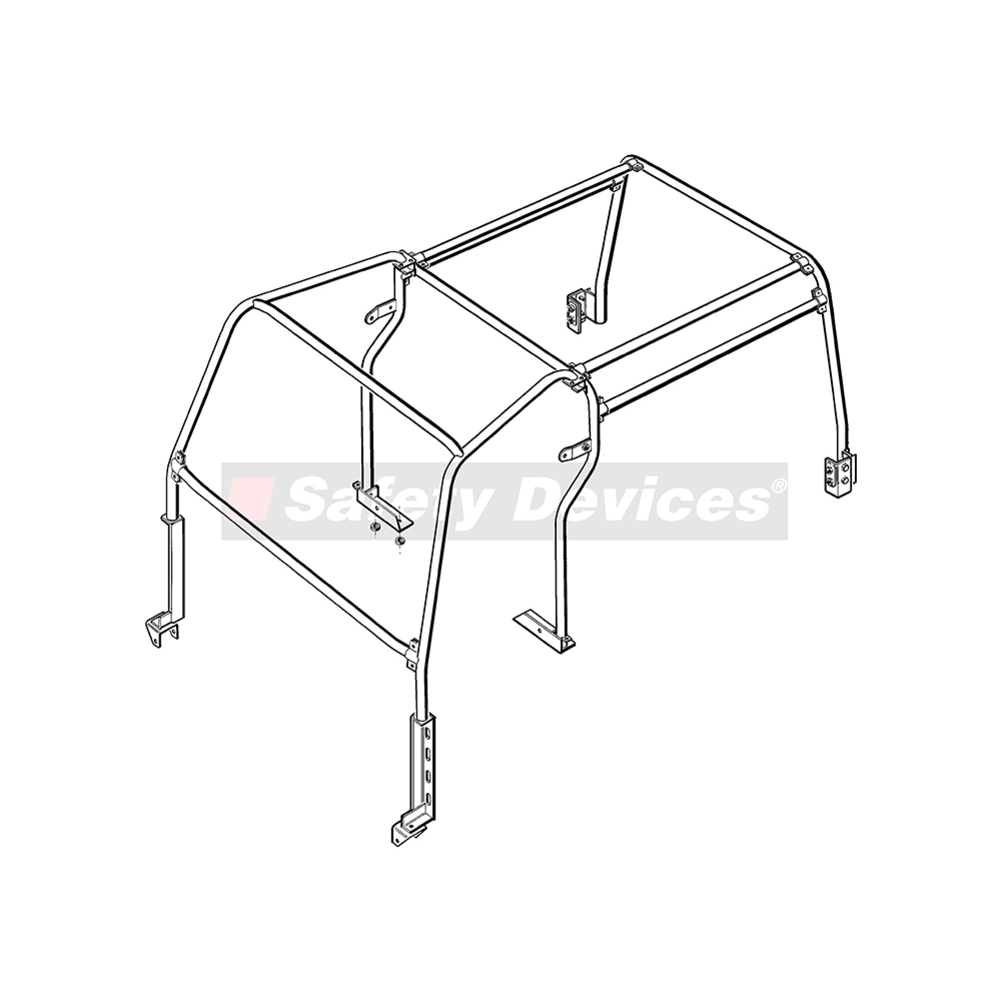 Safety Devices Def 110 8 Point Internal Half Roll Cage