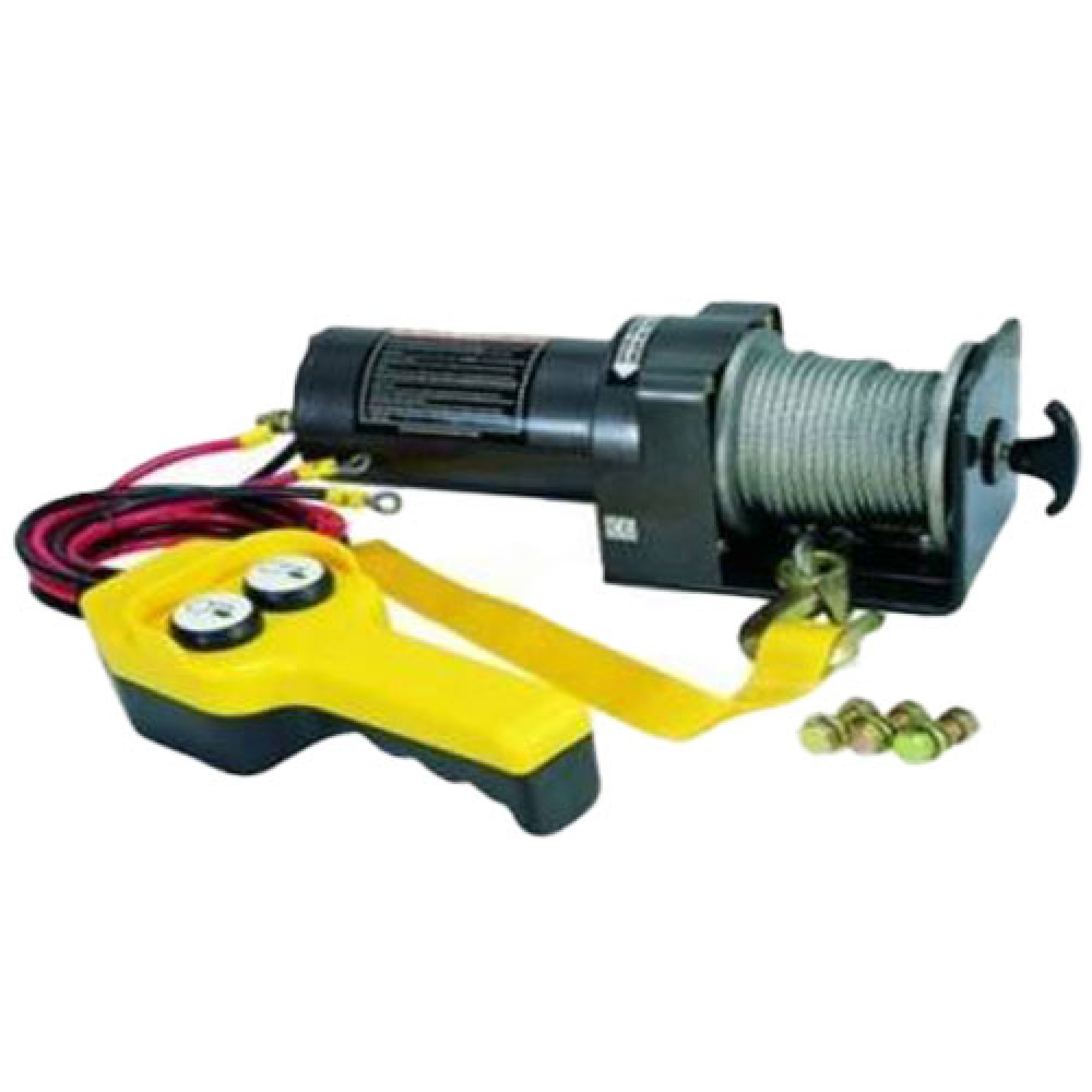 DB2000 - 2000LB Britpart Electric Winch (907KG) Motor Output 1.0KW (1.5HP) Maximum Line Pull/Motor Current 2000LBS (907KG)/115A