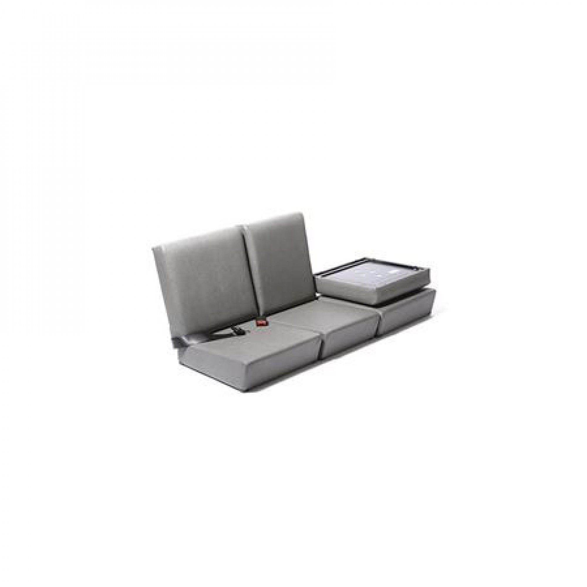 EXT371-EHG - Front Seat in Elephant Hide Grey Set 3 Base and 3 Backs Series 2 and 3. Pin Type Backs As Standard, Can Supply Bolt Type At Request.