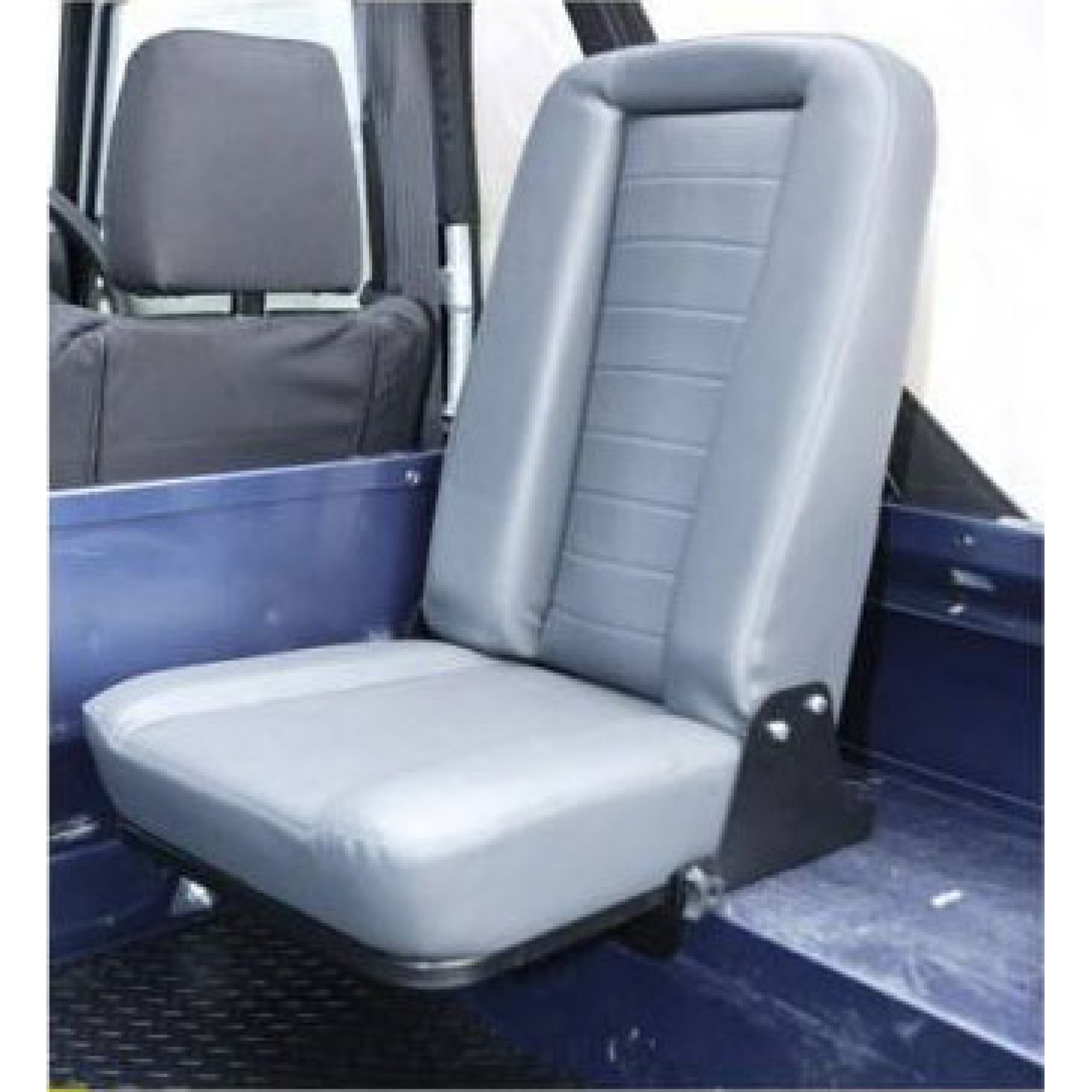 Inward Facing Fold up Rear Seat in Black Span/Mondus Cloth Inc Fixings and Load Bearing Plates
