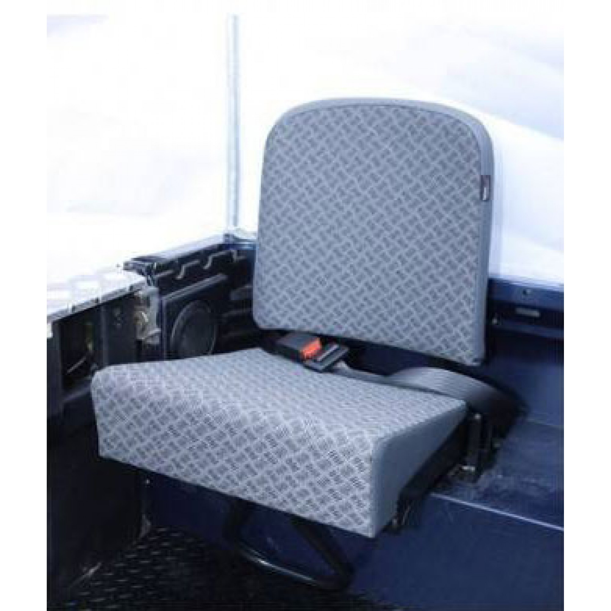 Inward Facing Tip up Rear Seat in Grey Vinyl Complete Seat. State TD5 Or Other When Ordering County Style Individual Seat