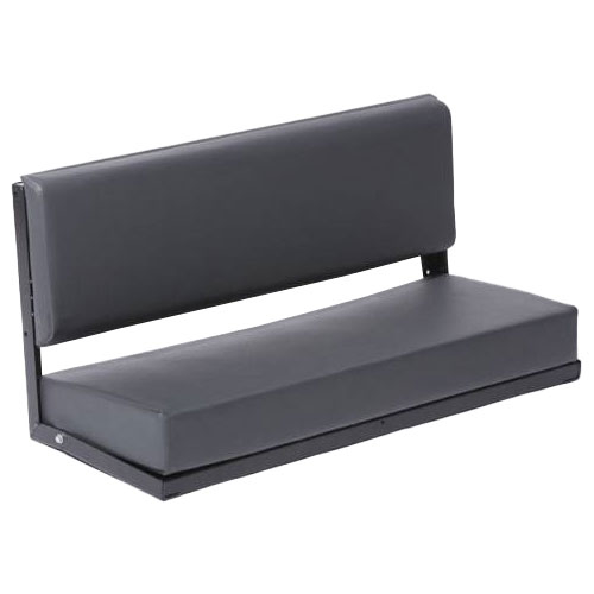 2 Man Bench Seat in Moorland Black Frame Black Powder Coat Frame (Back Brackets and Fixings)
