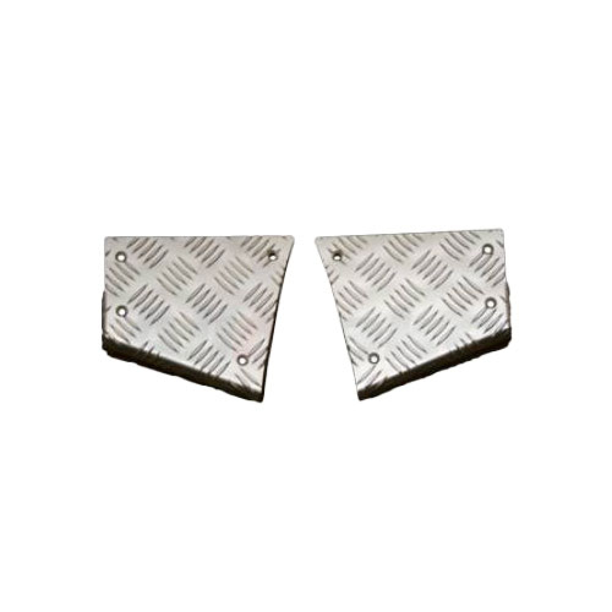 Chequer Plate 3mm Silver 90 Rear Body Corners Anodised Boxed Pair Inc. Fixings - CNKIT01-90/A