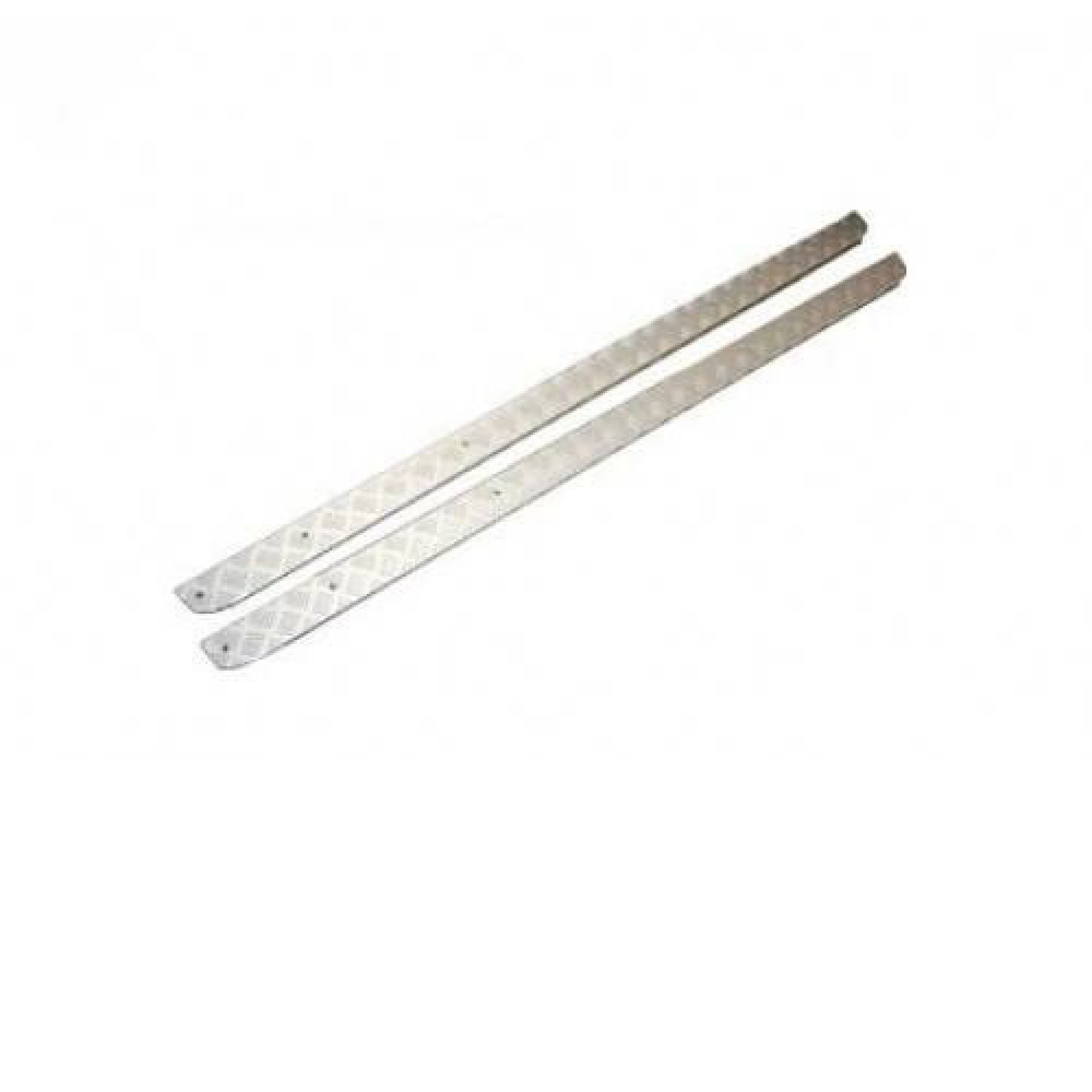 SLKIT01-CSW/A - Chequer Plate 3mm Sill Protectors Kit Boxed with Fittings 110 4 Or 5 Door Only Anodised Silver Per Pair