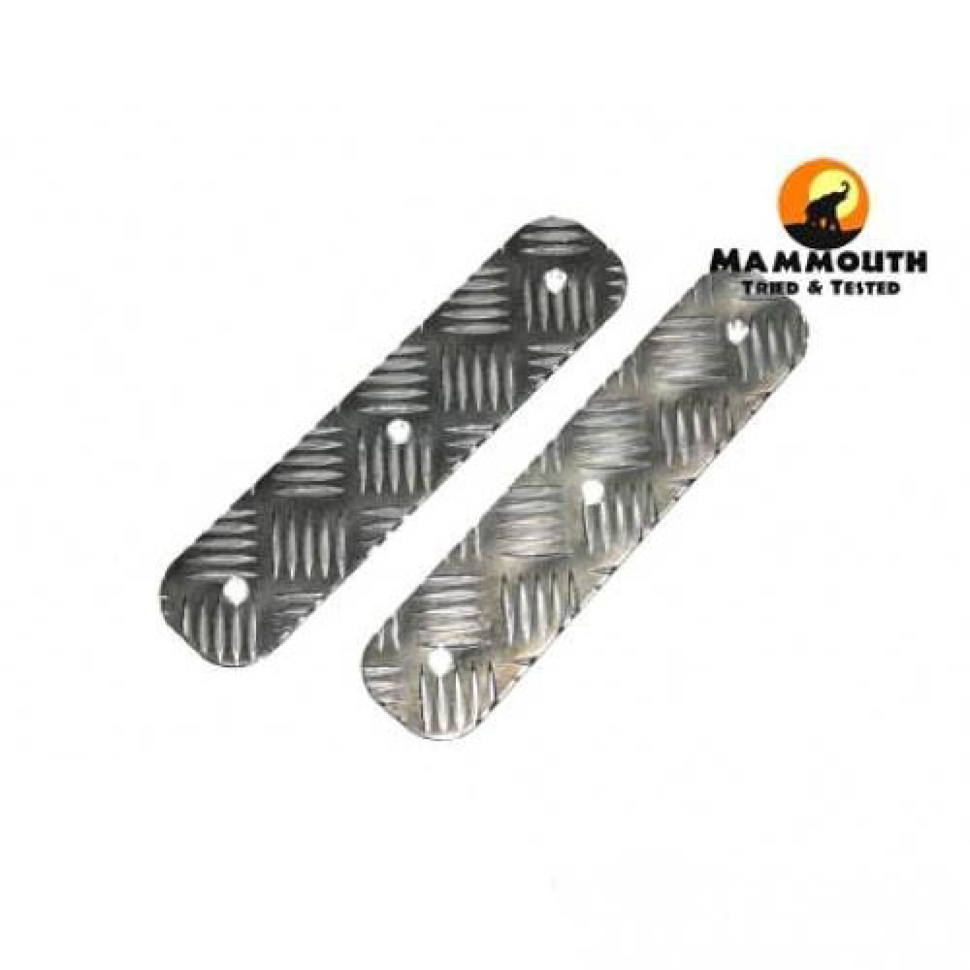 Bumper Treadplates Long Inc. S/S Fittings - Uncoated Pair by Mammouth - BTL-KIT/U