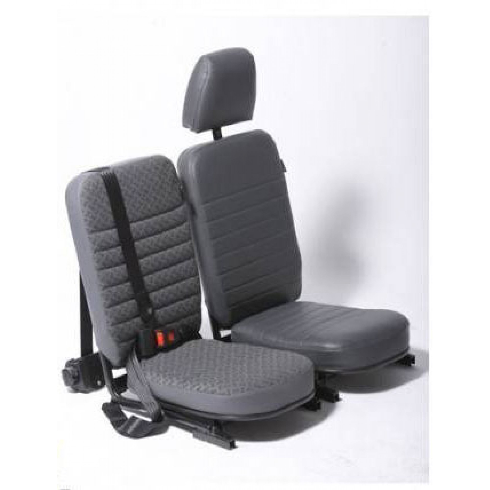 EXT326-BV - Front Centre Seat and Headrest Black Vinyl
